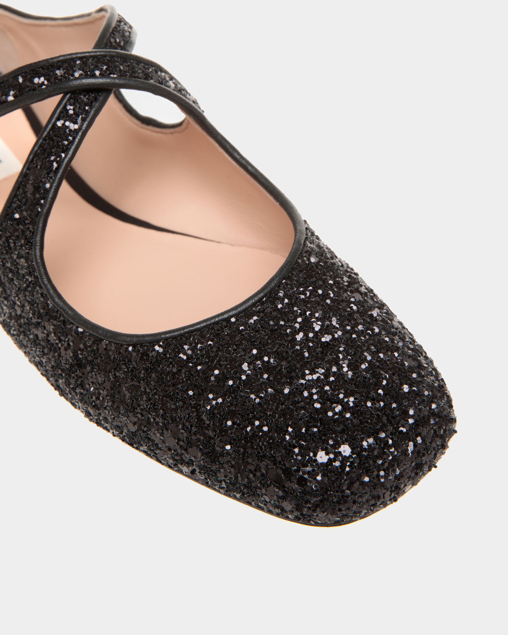 Chaussure À Talon Plat Ballyrina À Paillettes Noires - Femme - Bally - 05