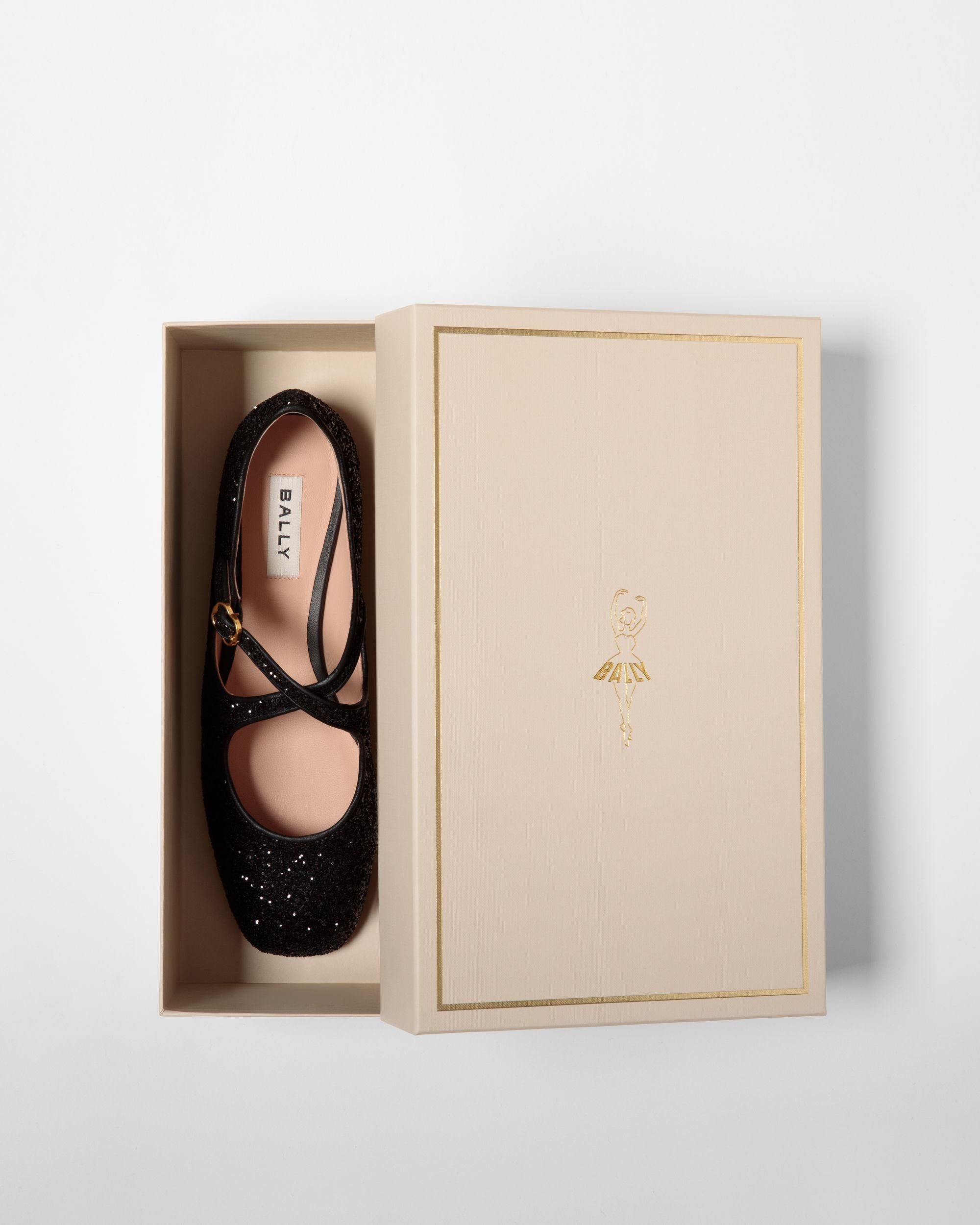 Chaussure À Talon Plat Ballyrina À Paillettes Noires - Femme - Bally - 06