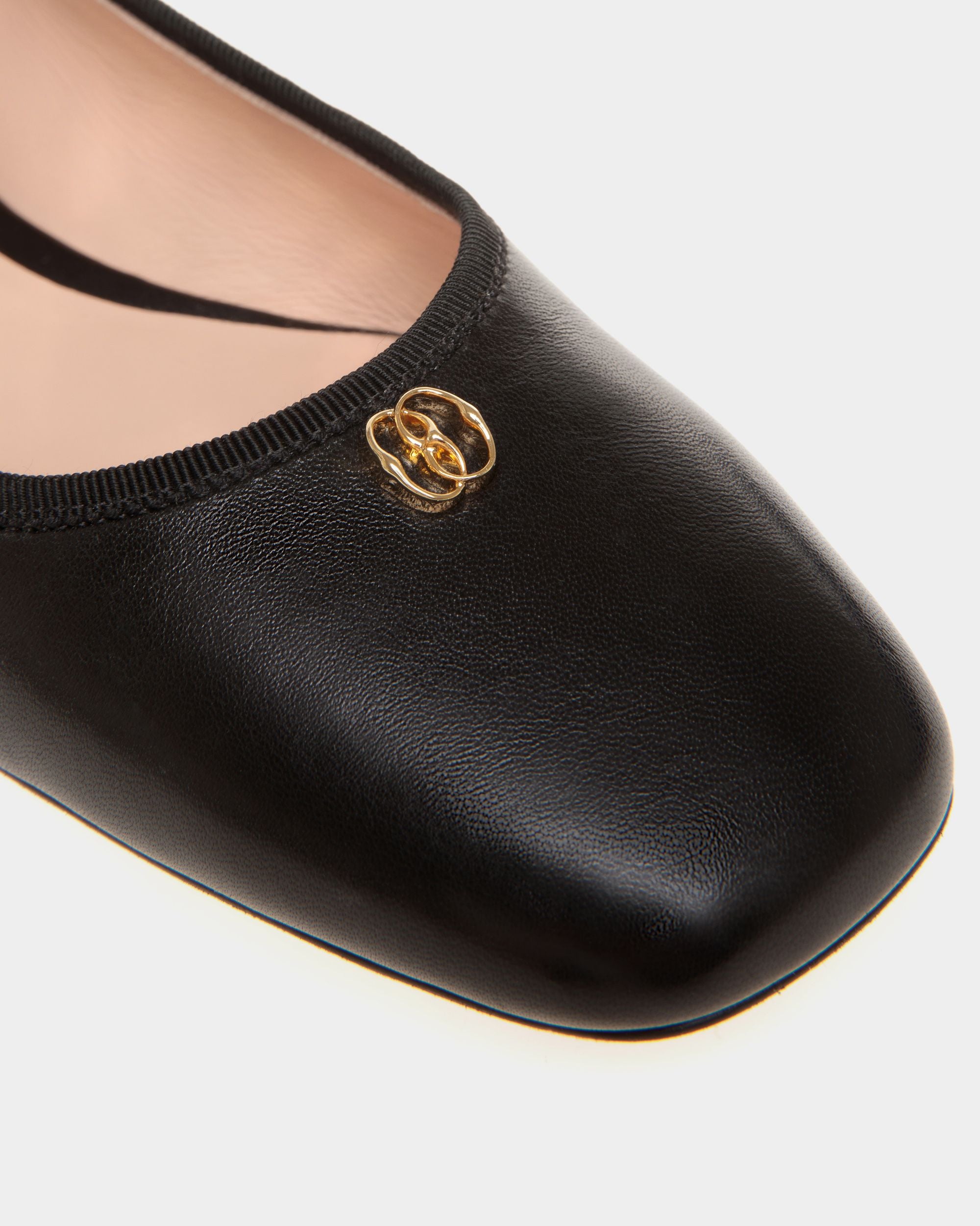 Chaussure À Talon Plat Ballyrina En Cuir Nappa Noir - Femme - Bally - 04