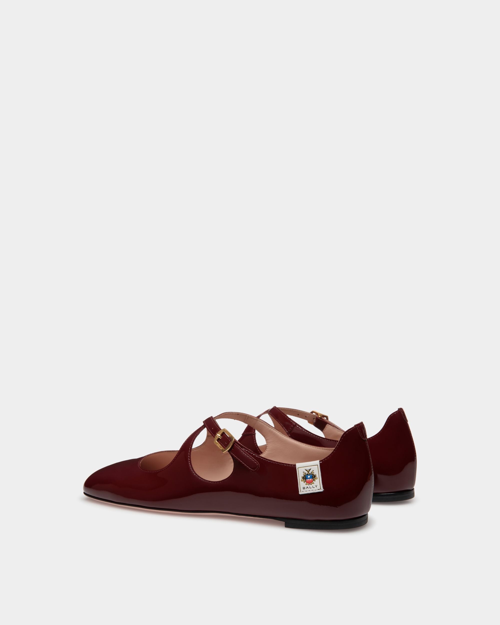Chaussure À Talon Plat Ballyrina En Cuir Verni Andorra - Femme - Bally - 04