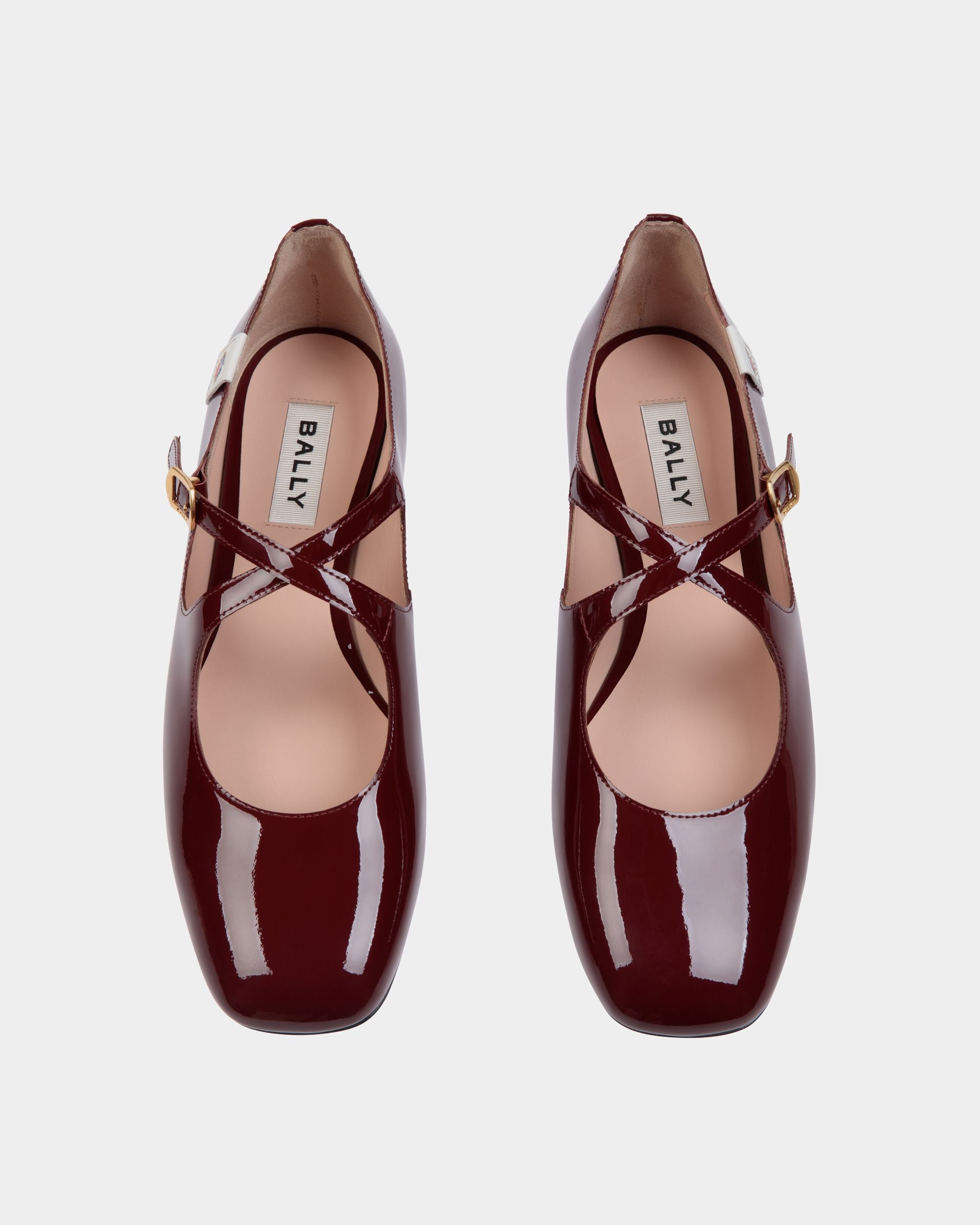 Chaussure À Talon Plat Ballyrina En Cuir Verni Andorra - Femme - Bally - 05