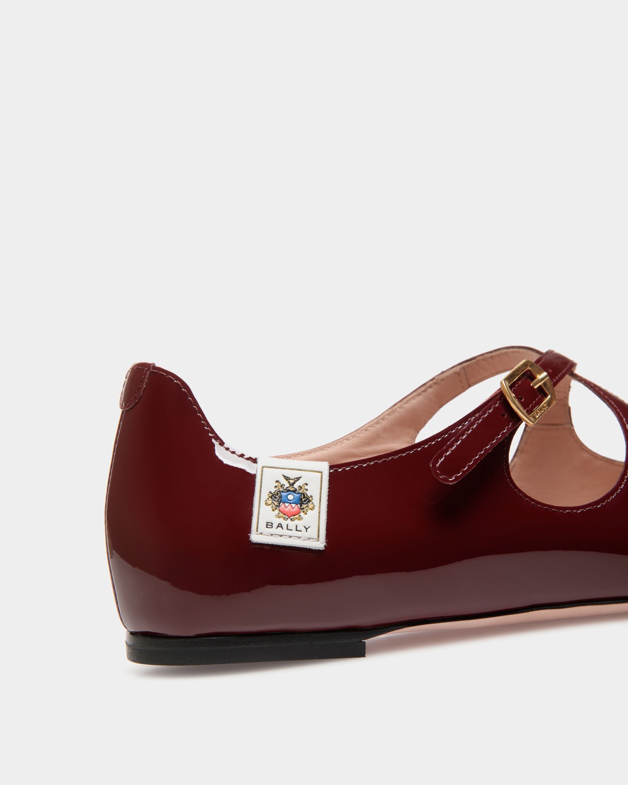 Chaussure À Talon Plat Ballyrina En Cuir Verni Andorra - Femme - Bally - 06