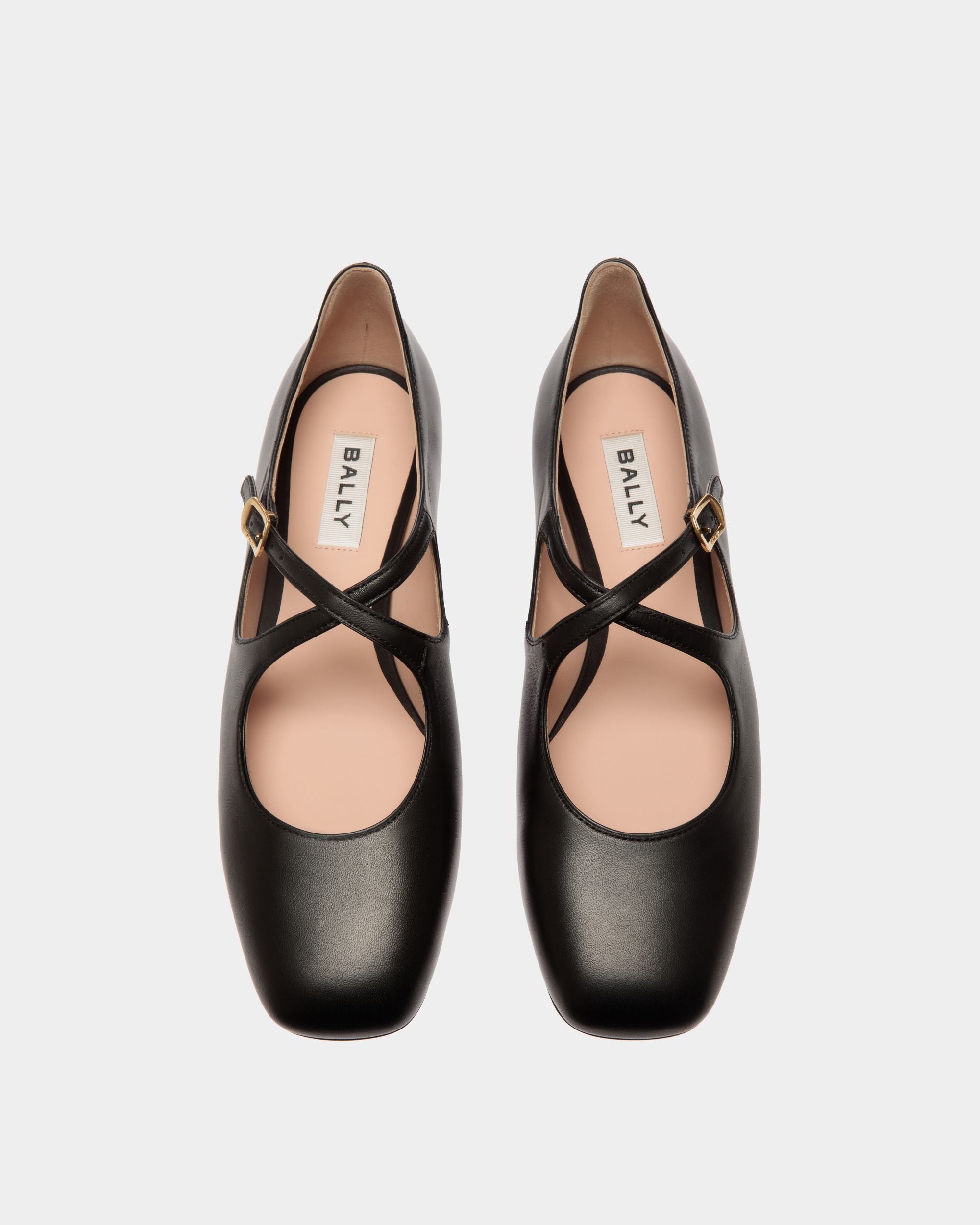 Chaussure À Talon Plat Ballyrina En Cuir Noir - Femme - Bally - 05