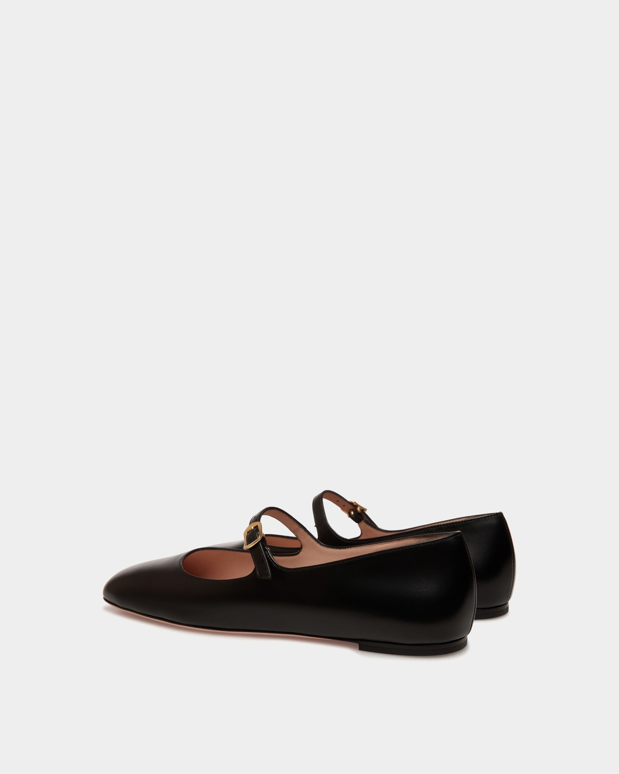 Chaussure À Talon Plat Ballyrina En Cuir Noir - Femme - Bally - 04