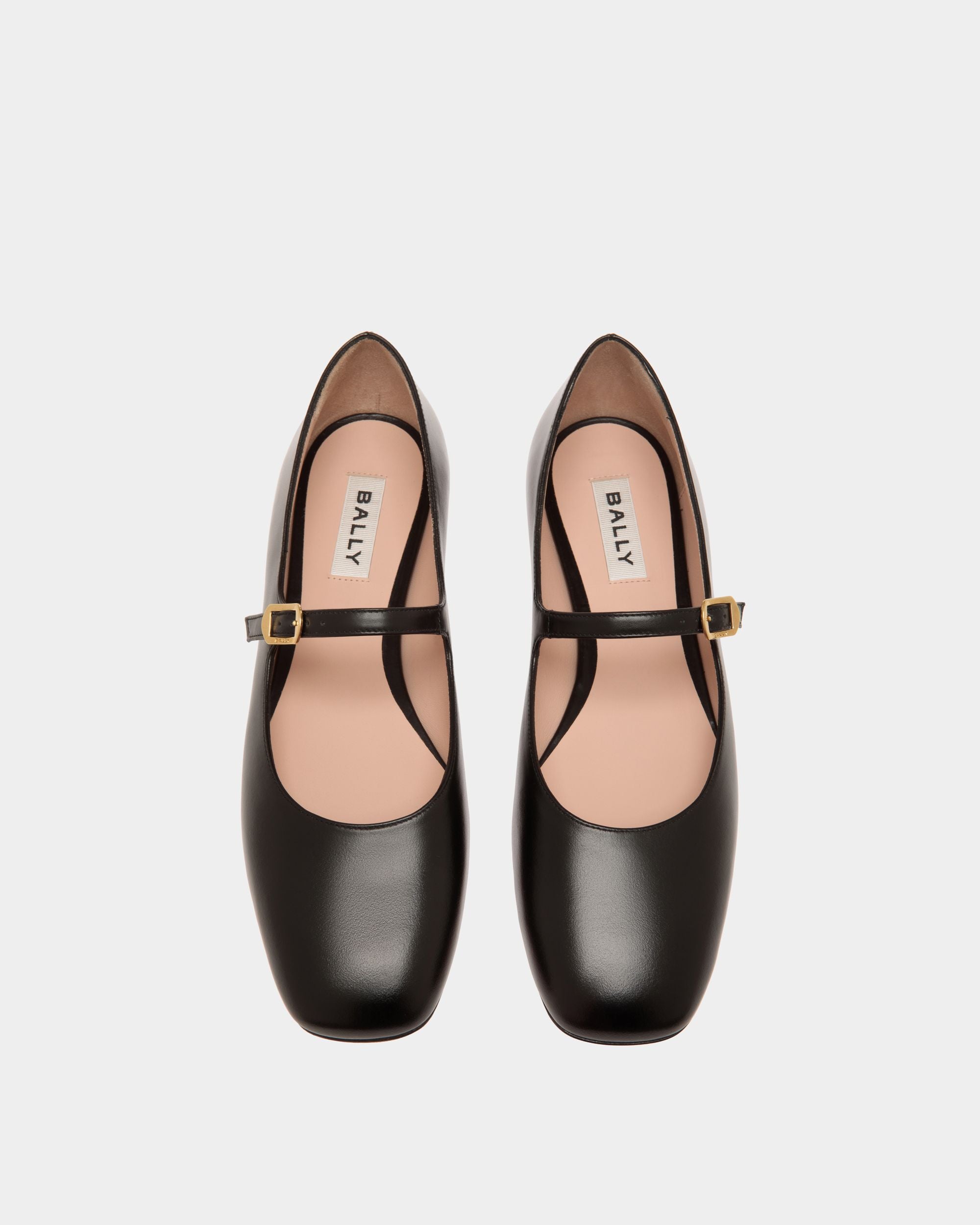 Chaussure À Talon Plat Ballyrina En Cuir Noir - Femme - Bally - 05