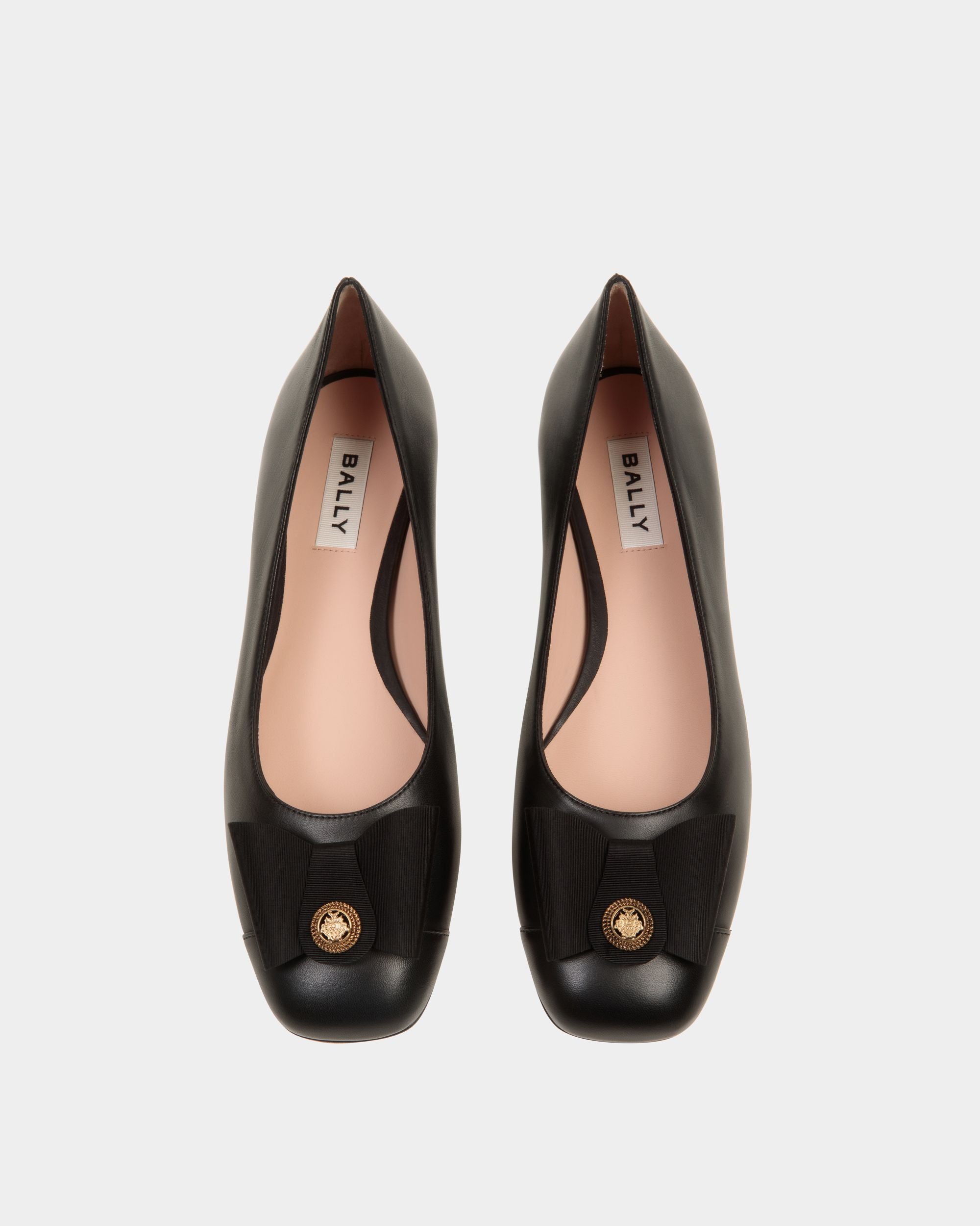 Chaussure À Talon Plat B-Bow En Cuir Noir - Femme - Bally - 05