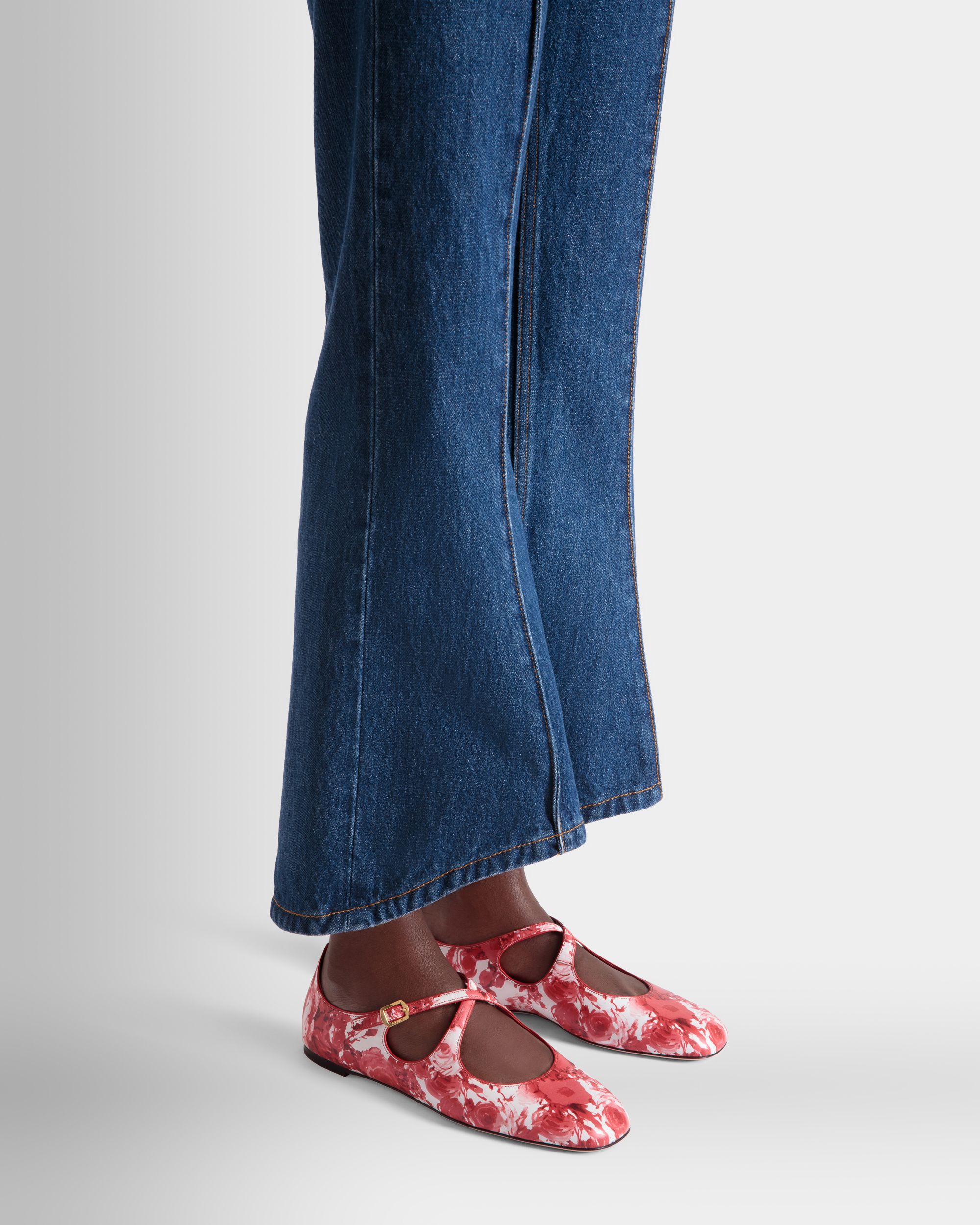 Chaussure À Talon Plat Ballyrina En Cuir Rouge - Femme - Bally - 02