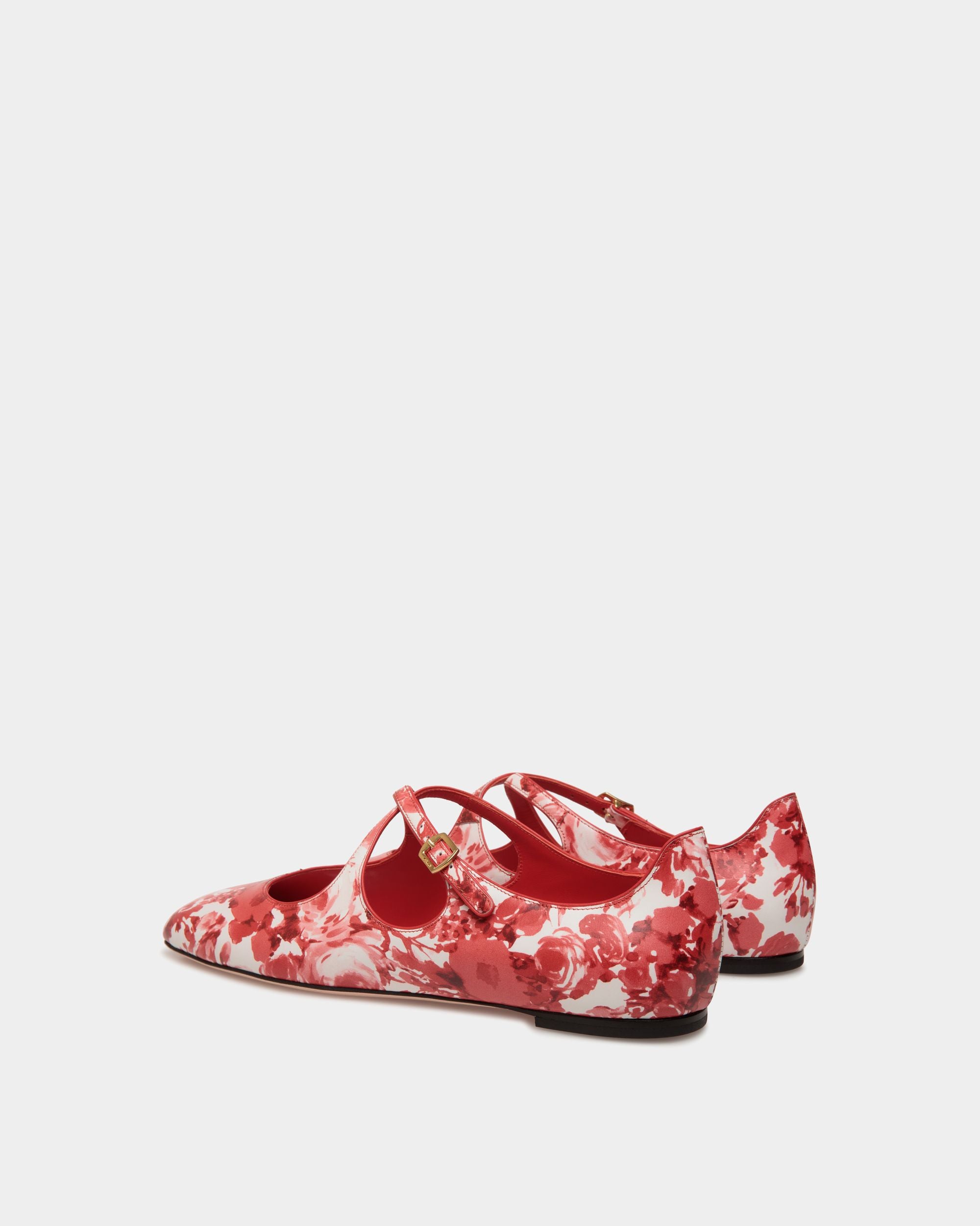 Chaussure À Talon Plat Ballyrina En Cuir Rouge - Femme - Bally - 04