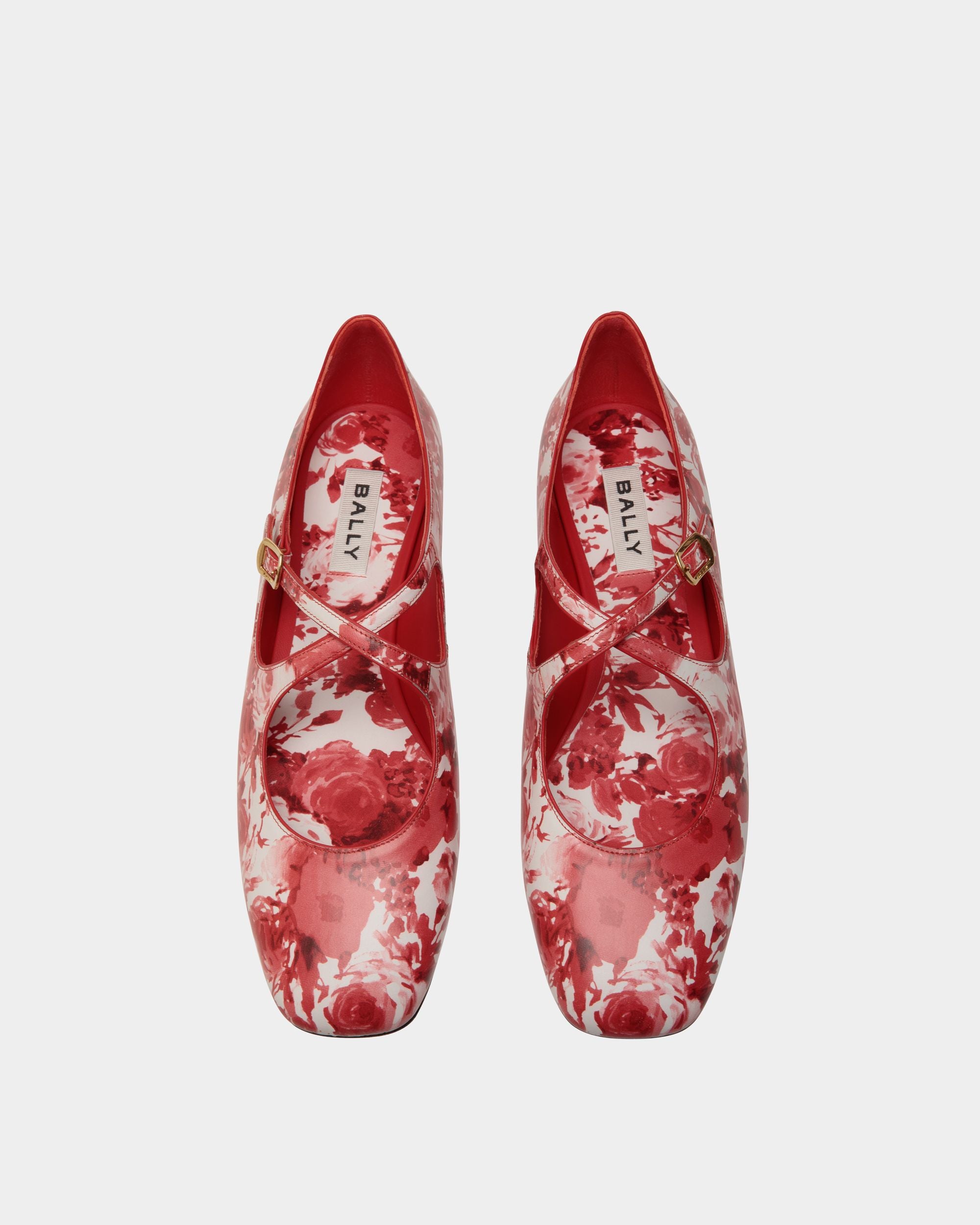 Chaussure À Talon Plat Ballyrina En Cuir Rouge - Femme - Bally - 05