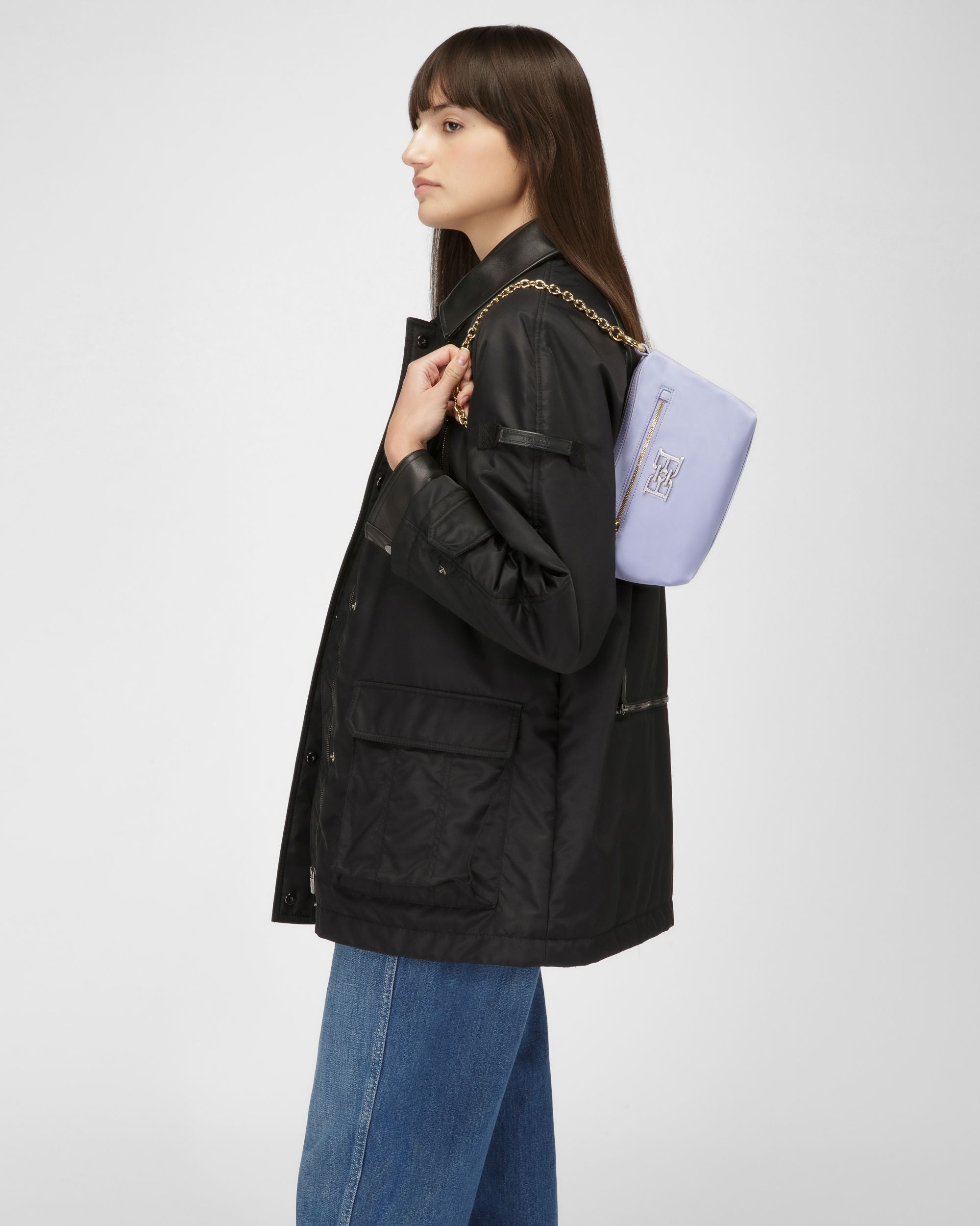 Eyfel Sac À Bandoulière En Nylon Violet - Femme - Bally - 02