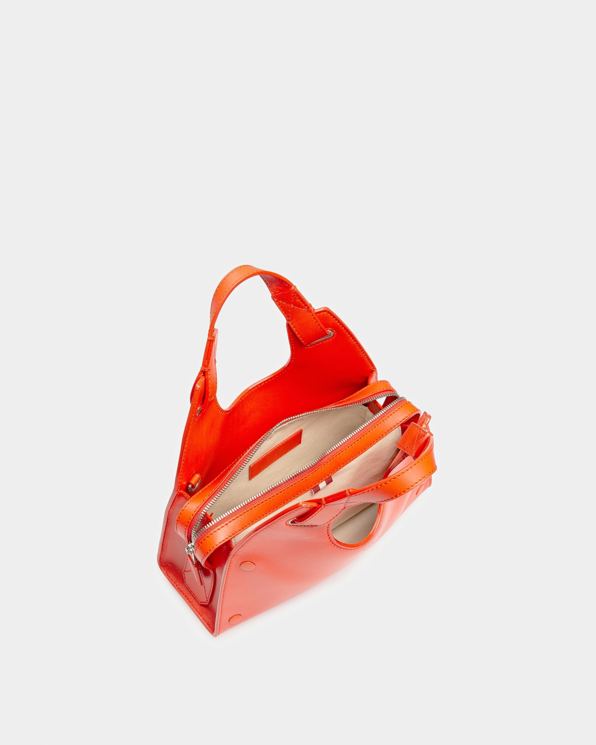 Ahres S Sac À Bandoulière En Cuir Orange - Femme - Bally - 04