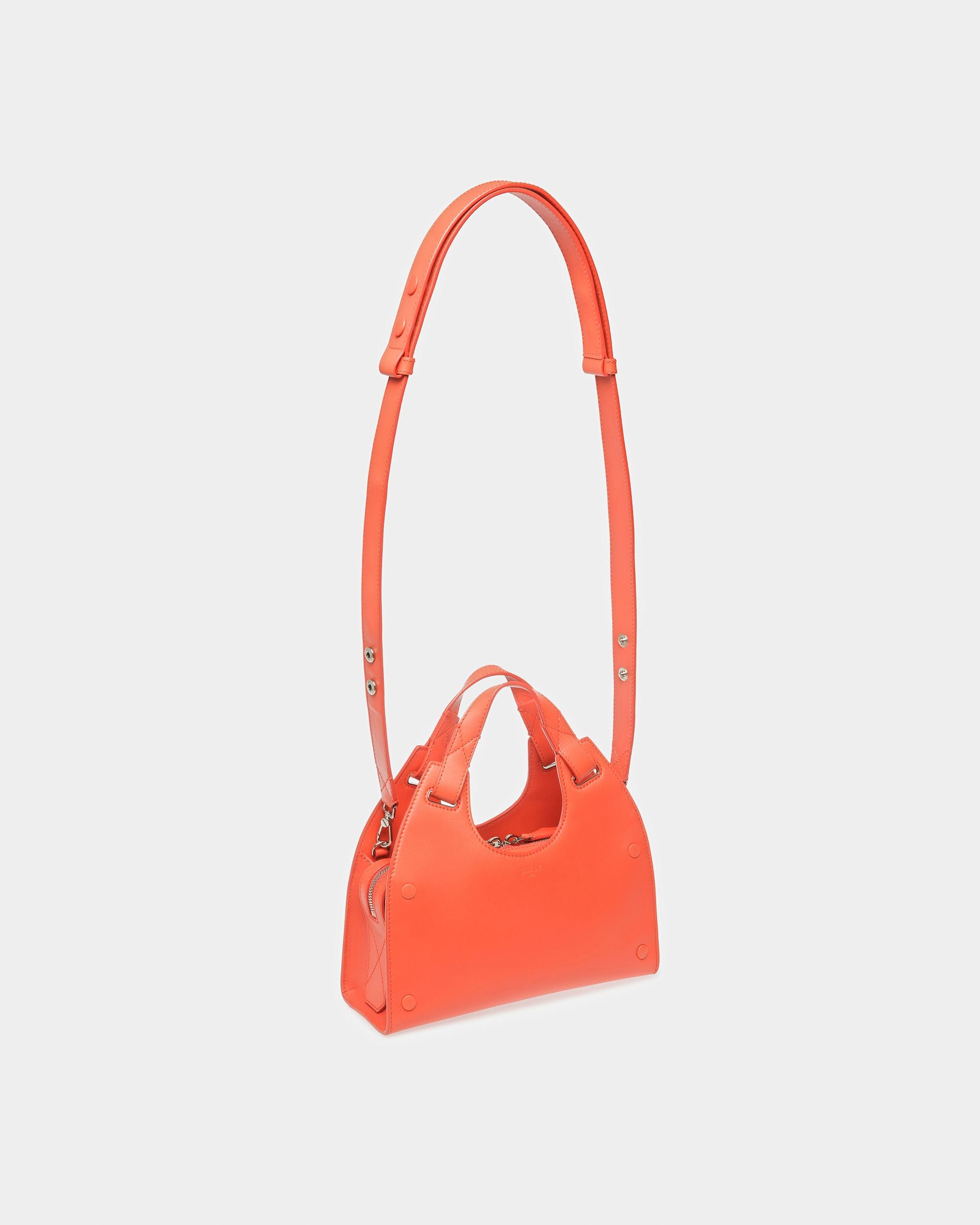 Ahres S Sac À Bandoulière En Cuir Orange - Femme - Bally - 06