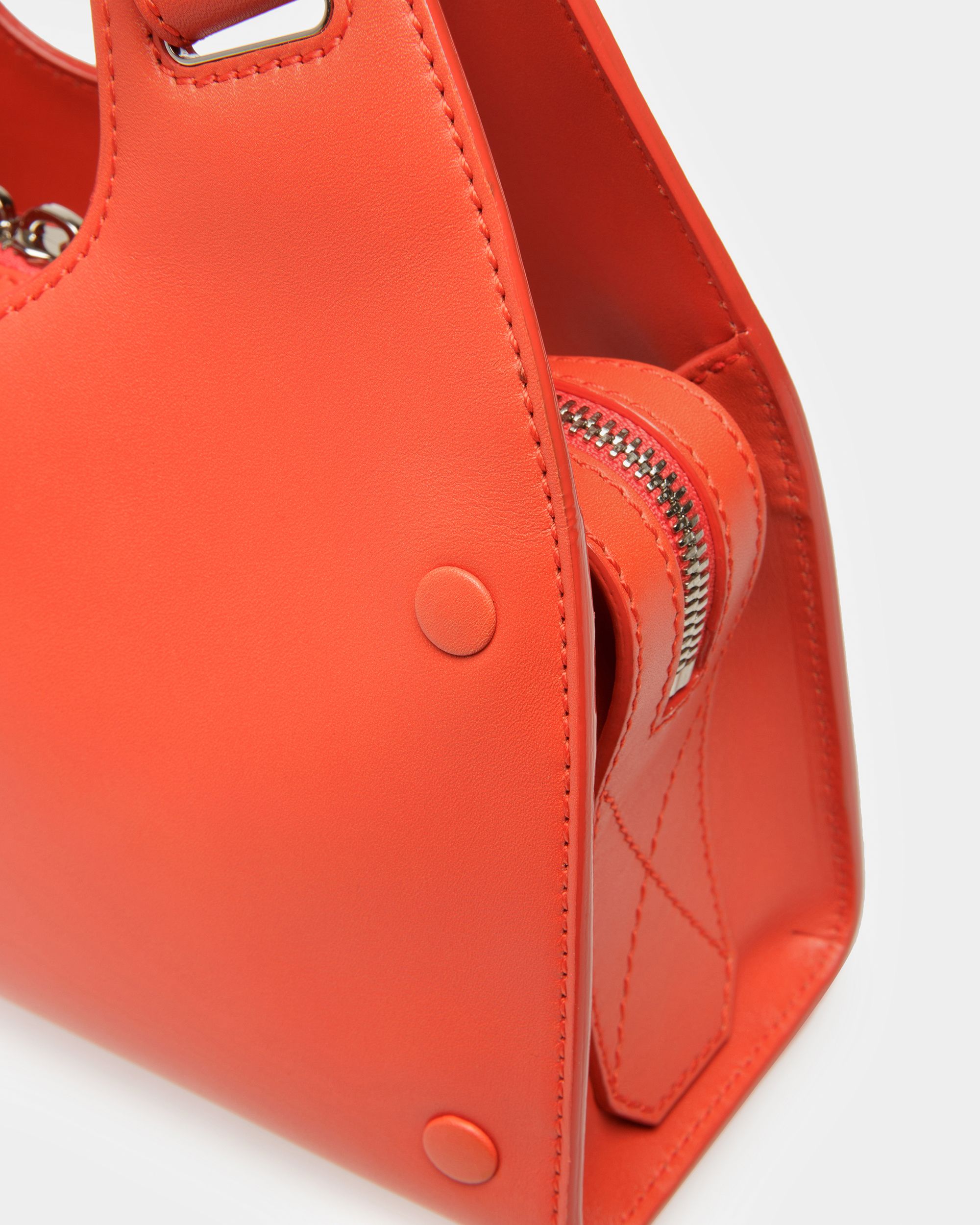 Ahres S Sac À Bandoulière En Cuir Orange - Femme - Bally - 09