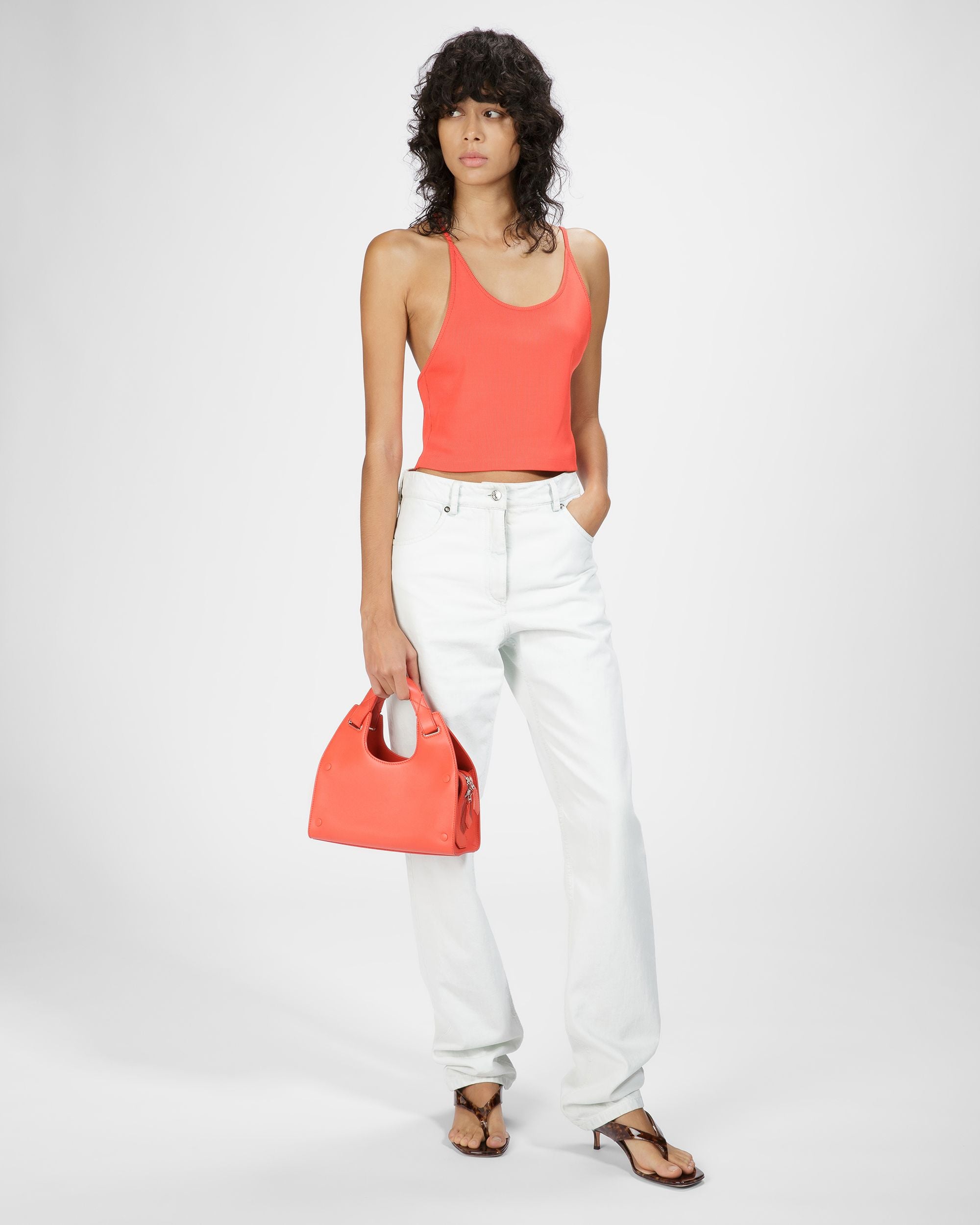 Ahres S Sac À Bandoulière En Cuir Orange - Femme - Bally - 10