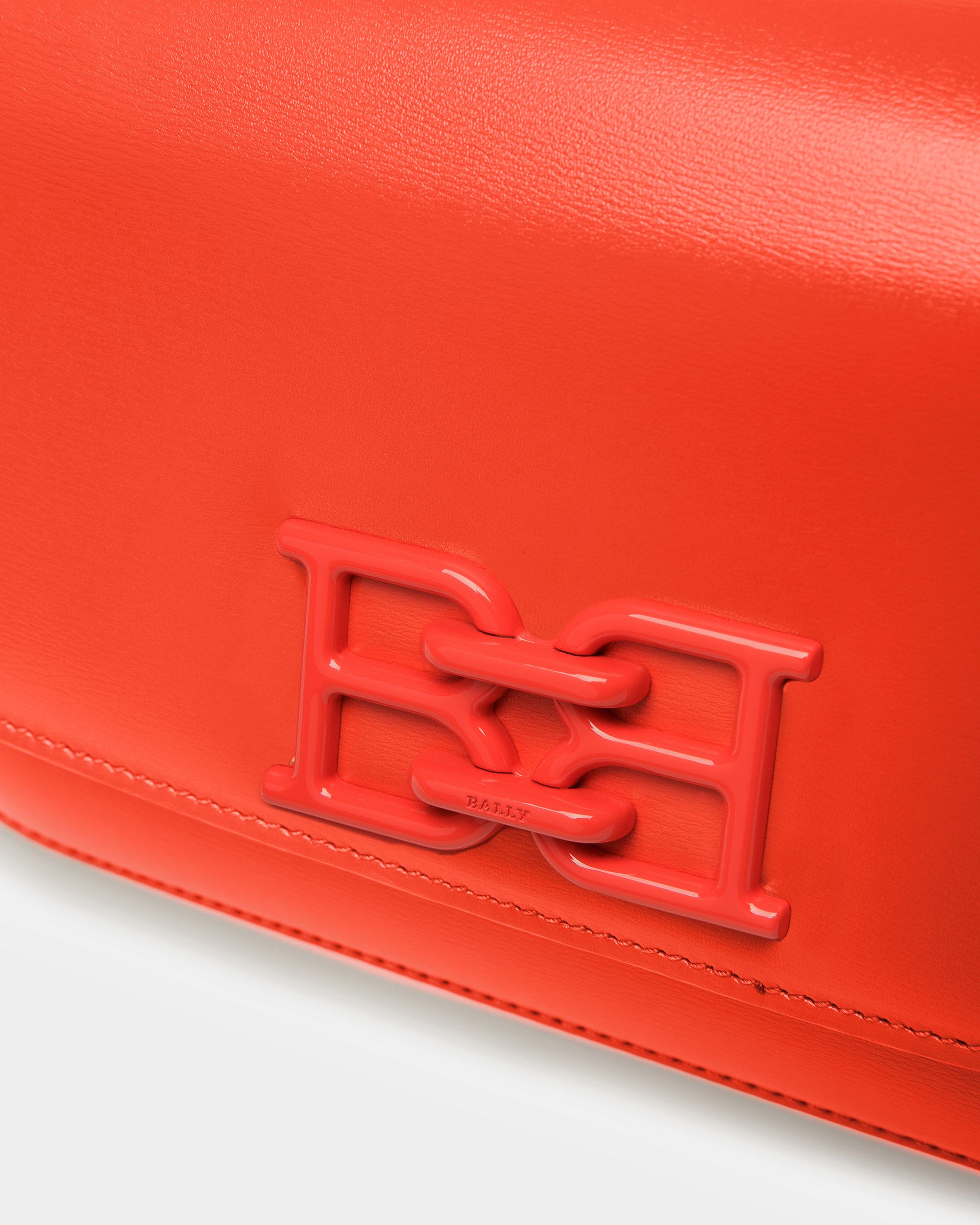 Brodye Sac À Bandoulière En Cuir Orange - Femme - Bally - 04