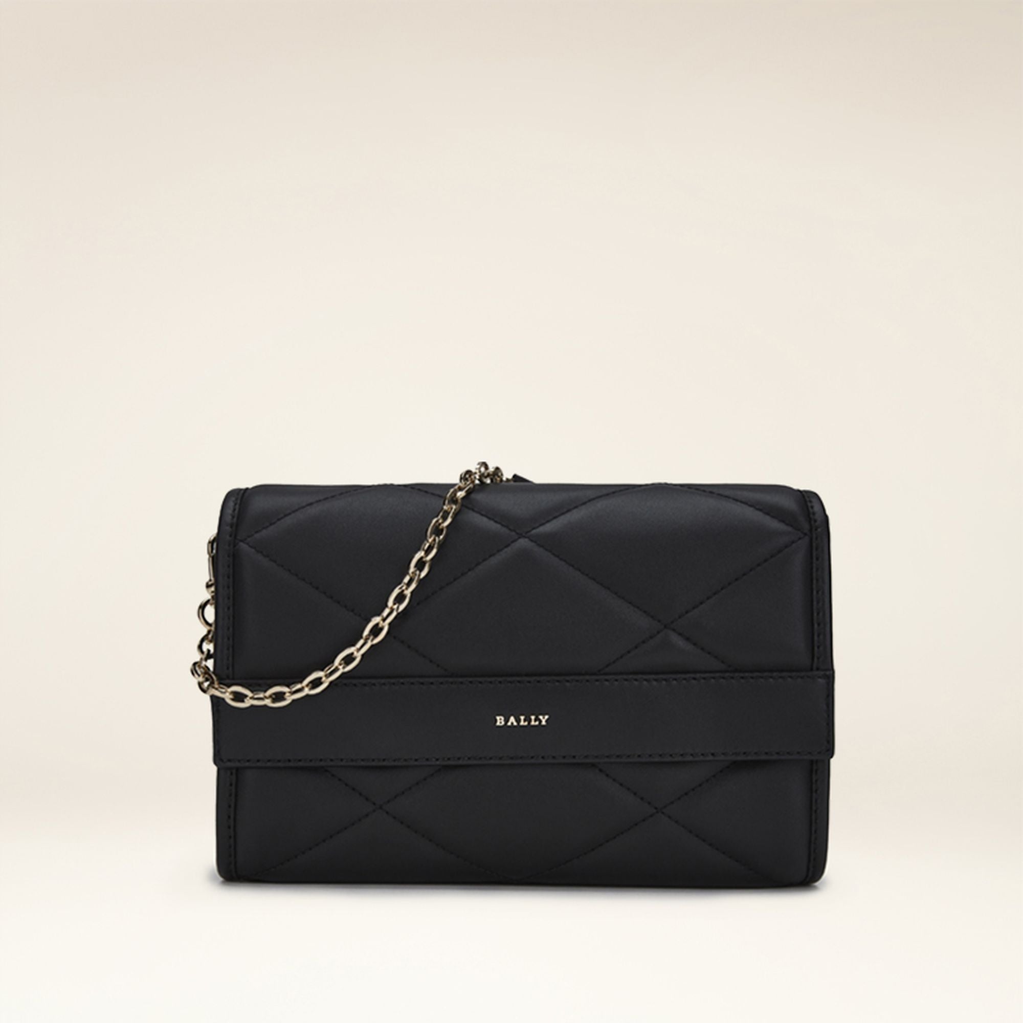 Sac À Bandoulière En Cuir Noir - Femme - Bally - 01