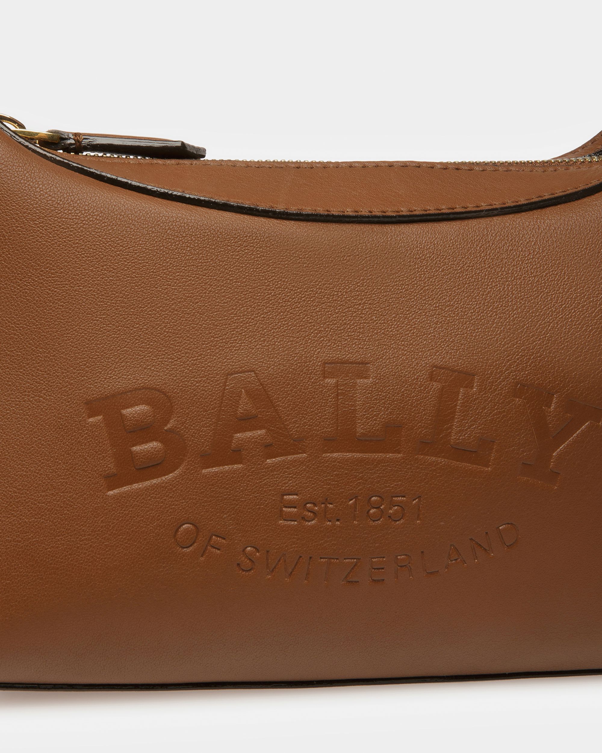 Coralye Sac À Bandoulière En Cuir Marron - Femme - Bally - 05