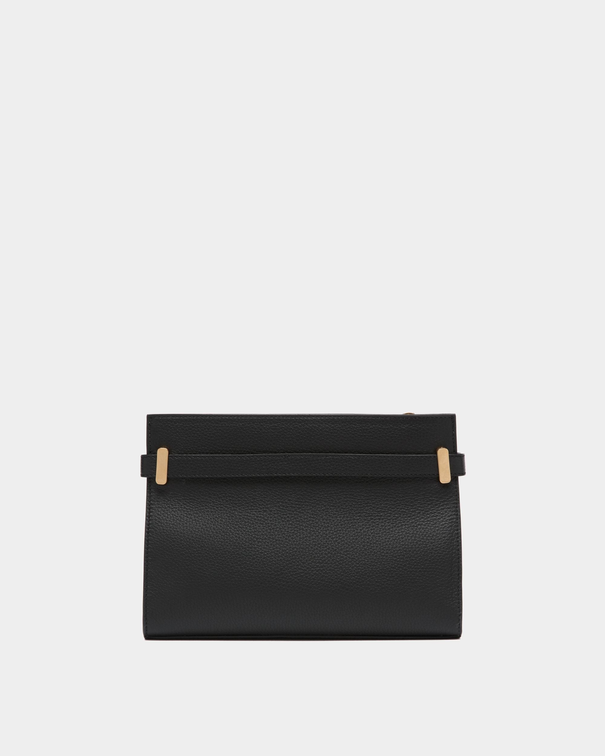 Sac D’épaule Carriage En Cuir Grainé Noir - Femme - Bally - 03