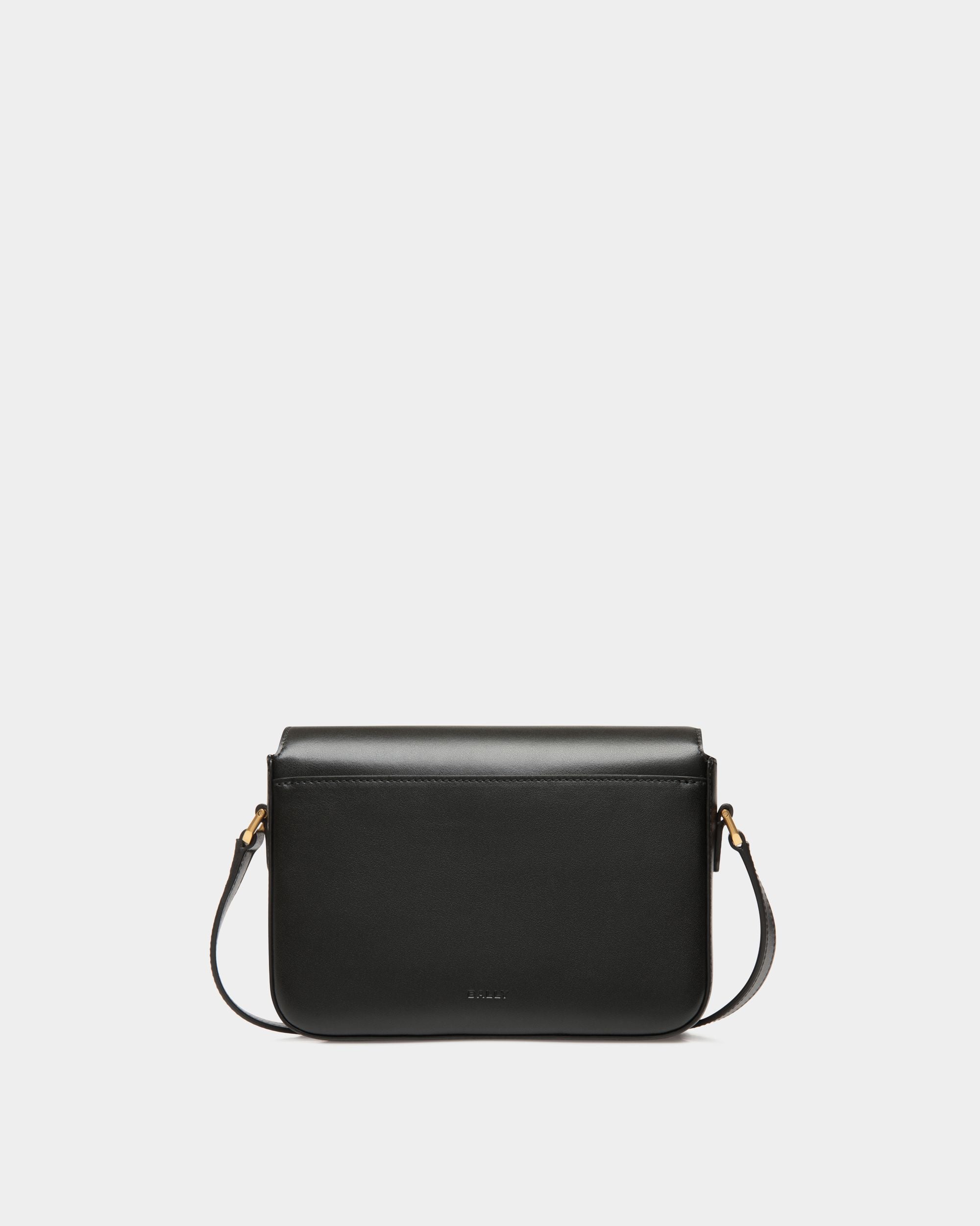 Petit Sac À Bandoulière Emblem En Cuir Noir - Femme - Bally - 02