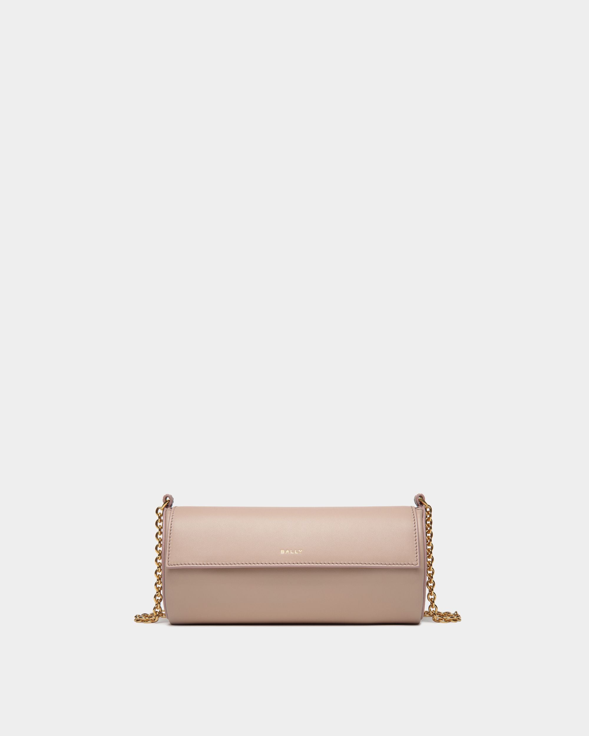 Mini Sac Emblem En Cuir Light Beige - Femme - Bally - 01