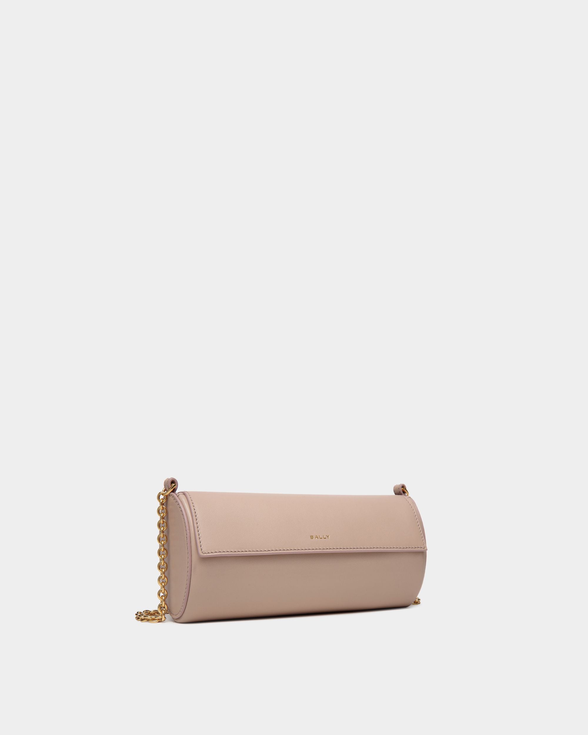 Mini Sac Emblem En Cuir Light Beige - Femme - Bally - 04