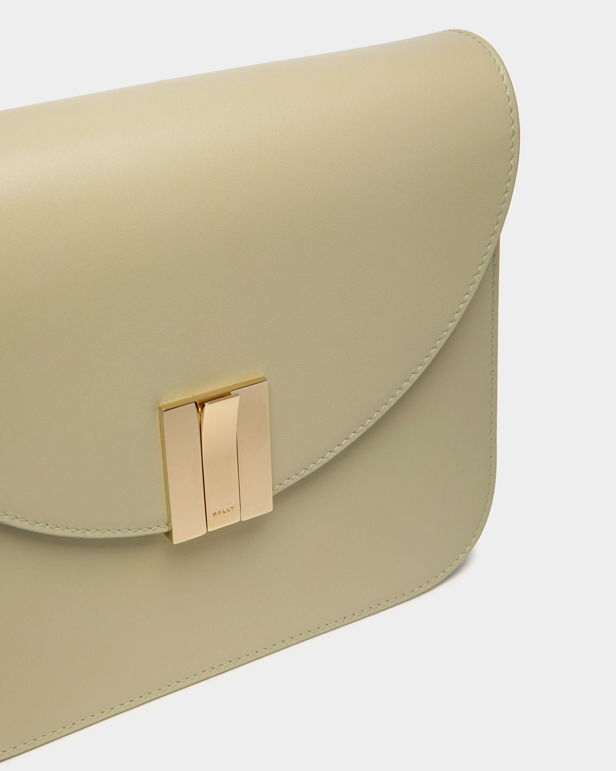 Sac À Bandoulière Ollam En Cuir Light Green - Femme - Bally - 05