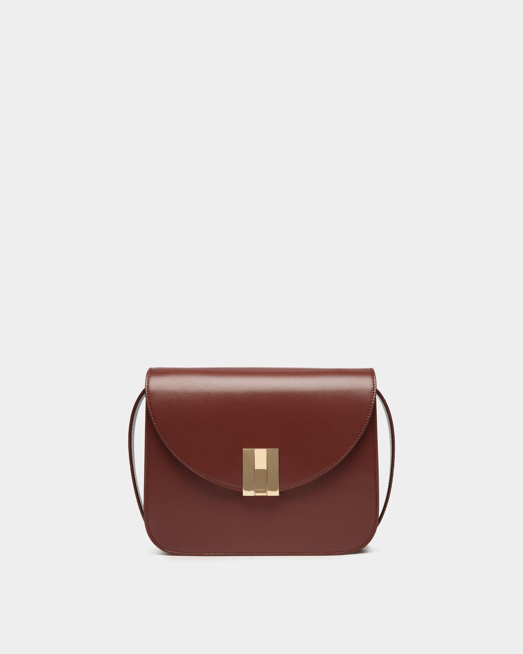 Sac À Bandoulière Ollam En Cuir Marron - Femme - Bally - 01