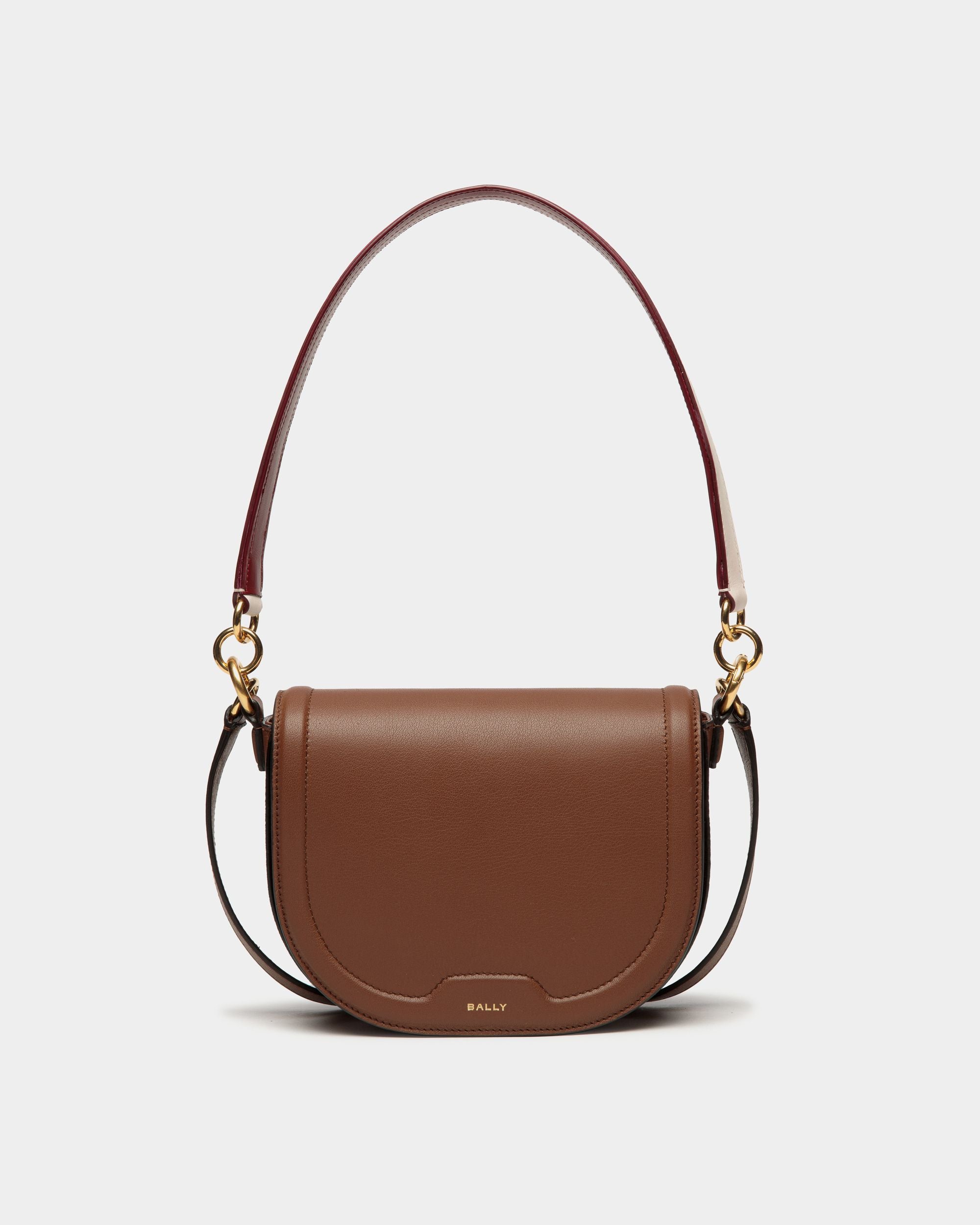 Sac À Bandoulière Code En Cuir Marron - Femme - Bally - 01