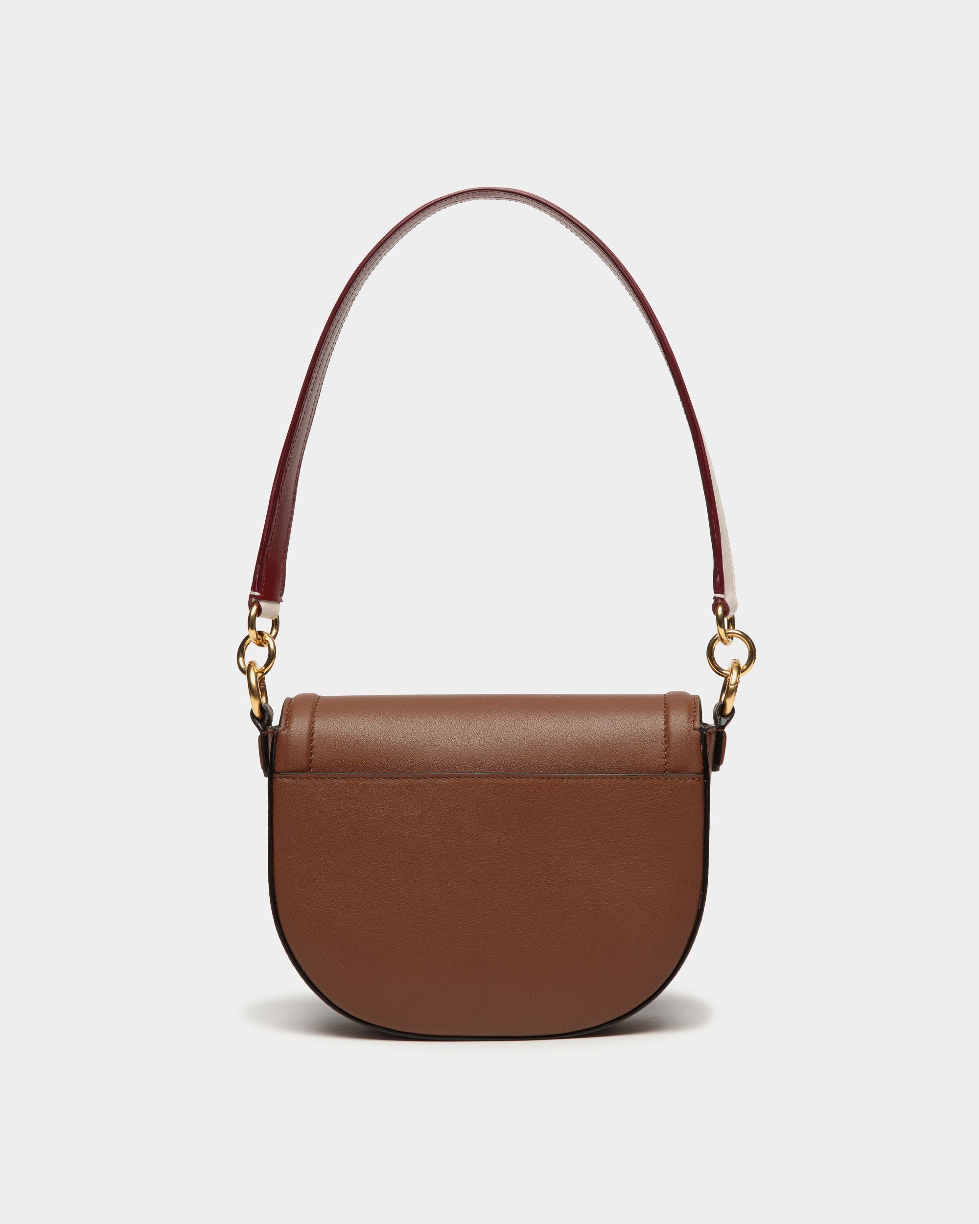 Sac À Bandoulière Code En Cuir Marron - Femme - Bally - 03