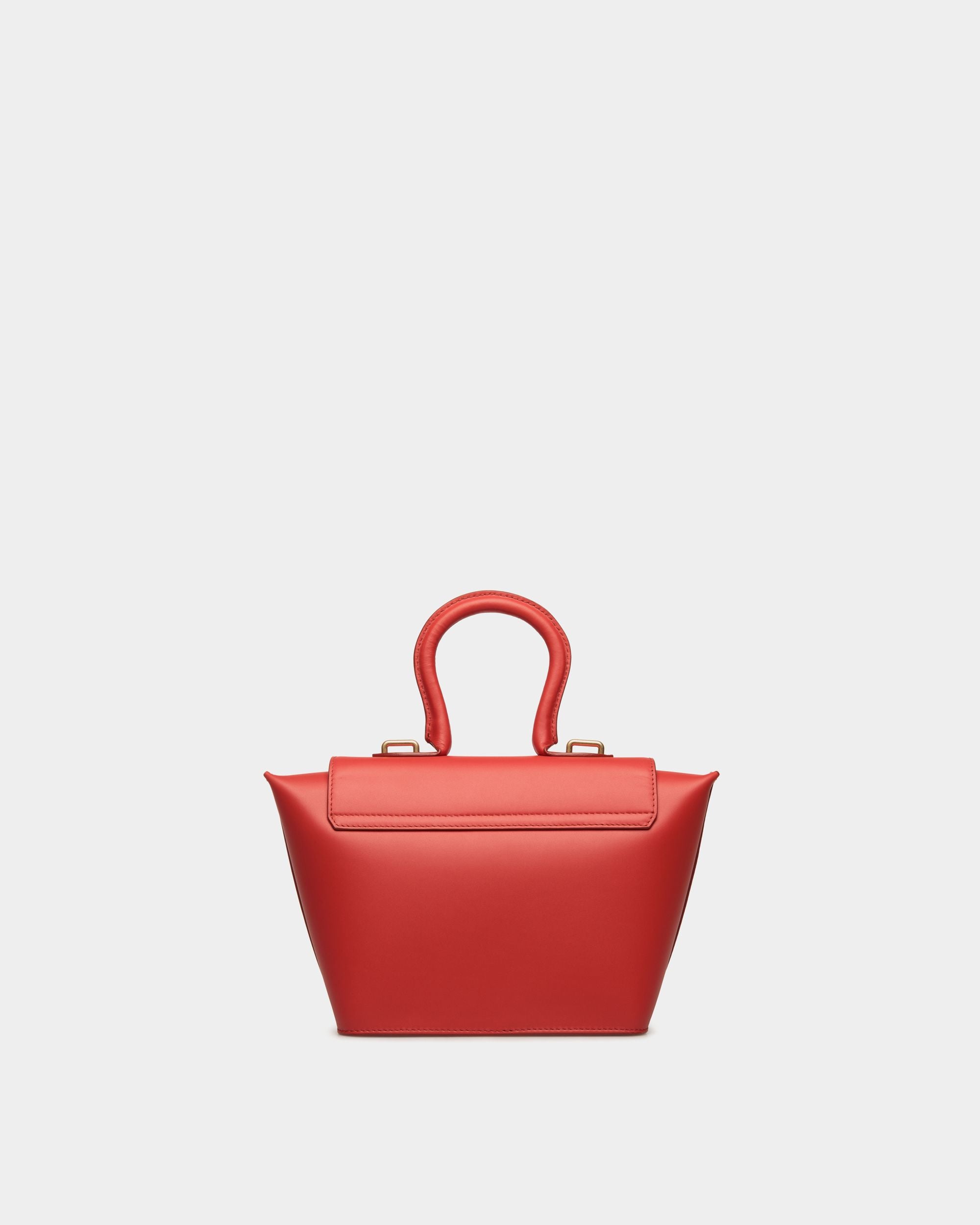 Sac À Anse Supérieure Belle En Cuir Candy Red - Femme - Bally - 02
