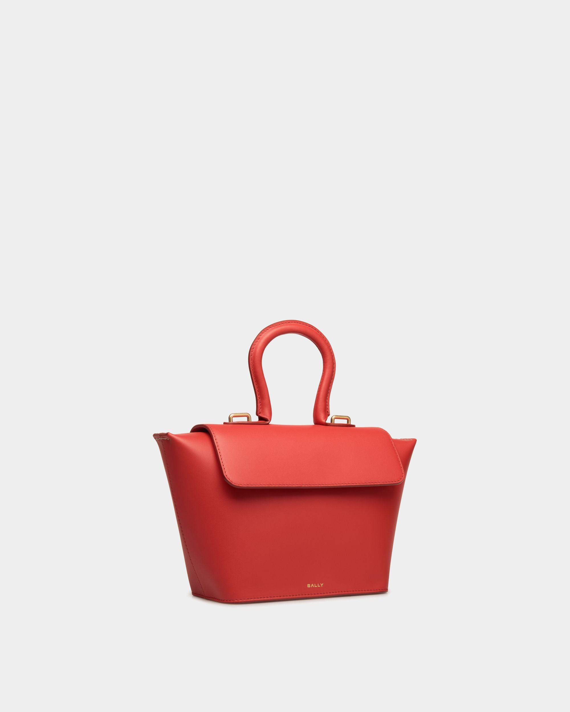 Sac À Anse Supérieure Belle En Cuir Candy Red - Femme - Bally - 03
