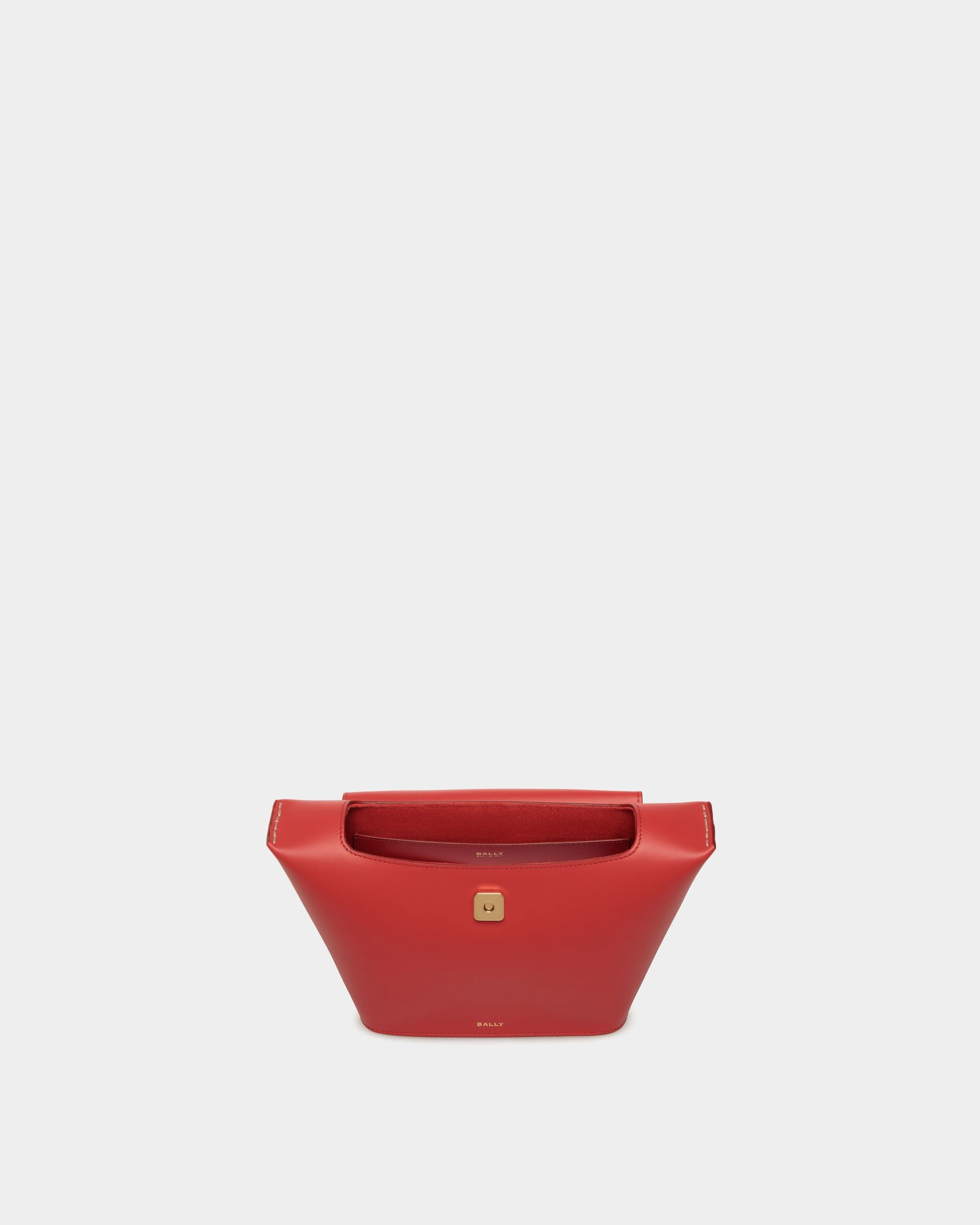 Sac À Anse Supérieure Belle En Cuir Candy Red - Femme - Bally - 04