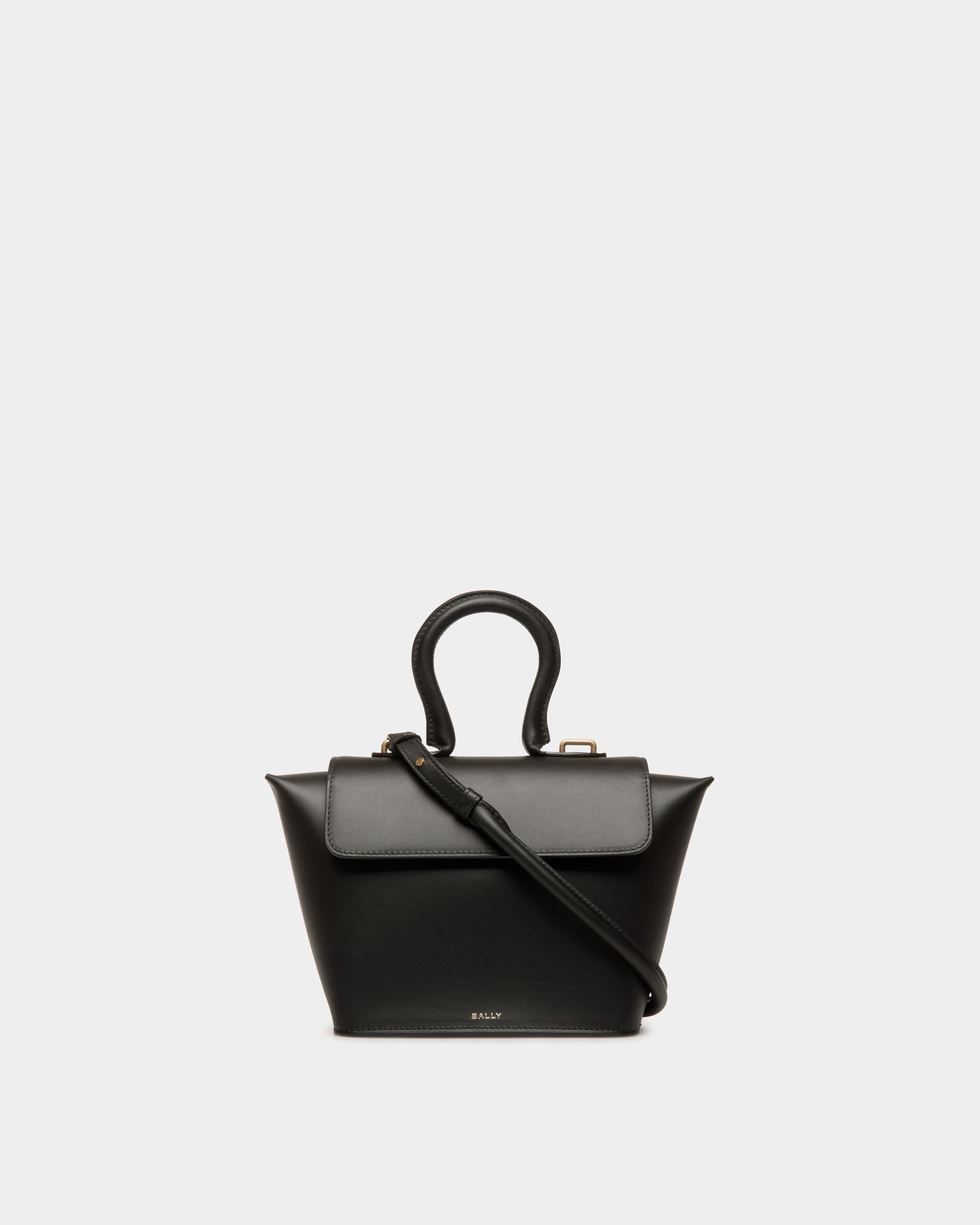 Sac À Anse Supérieure Belle En Cuir Noir - Femme - Bally - 01