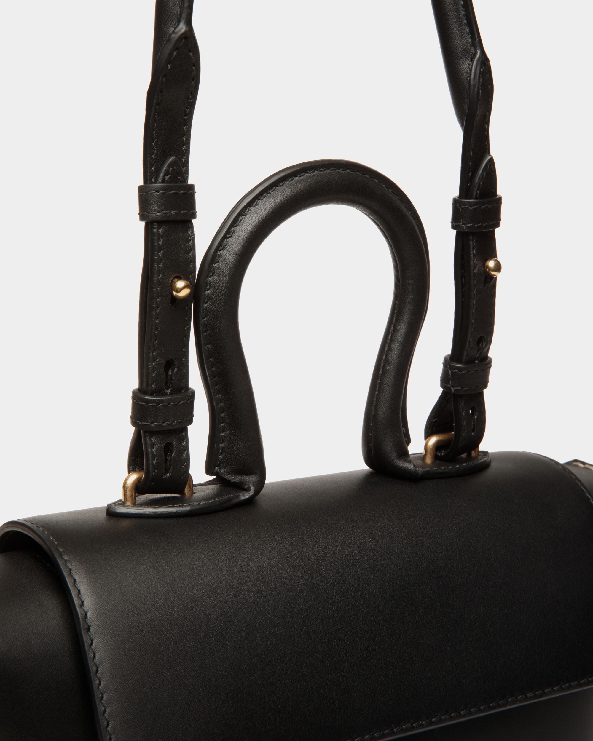 Sac À Anse Supérieure Belle En Cuir Noir - Femme - Bally - 06