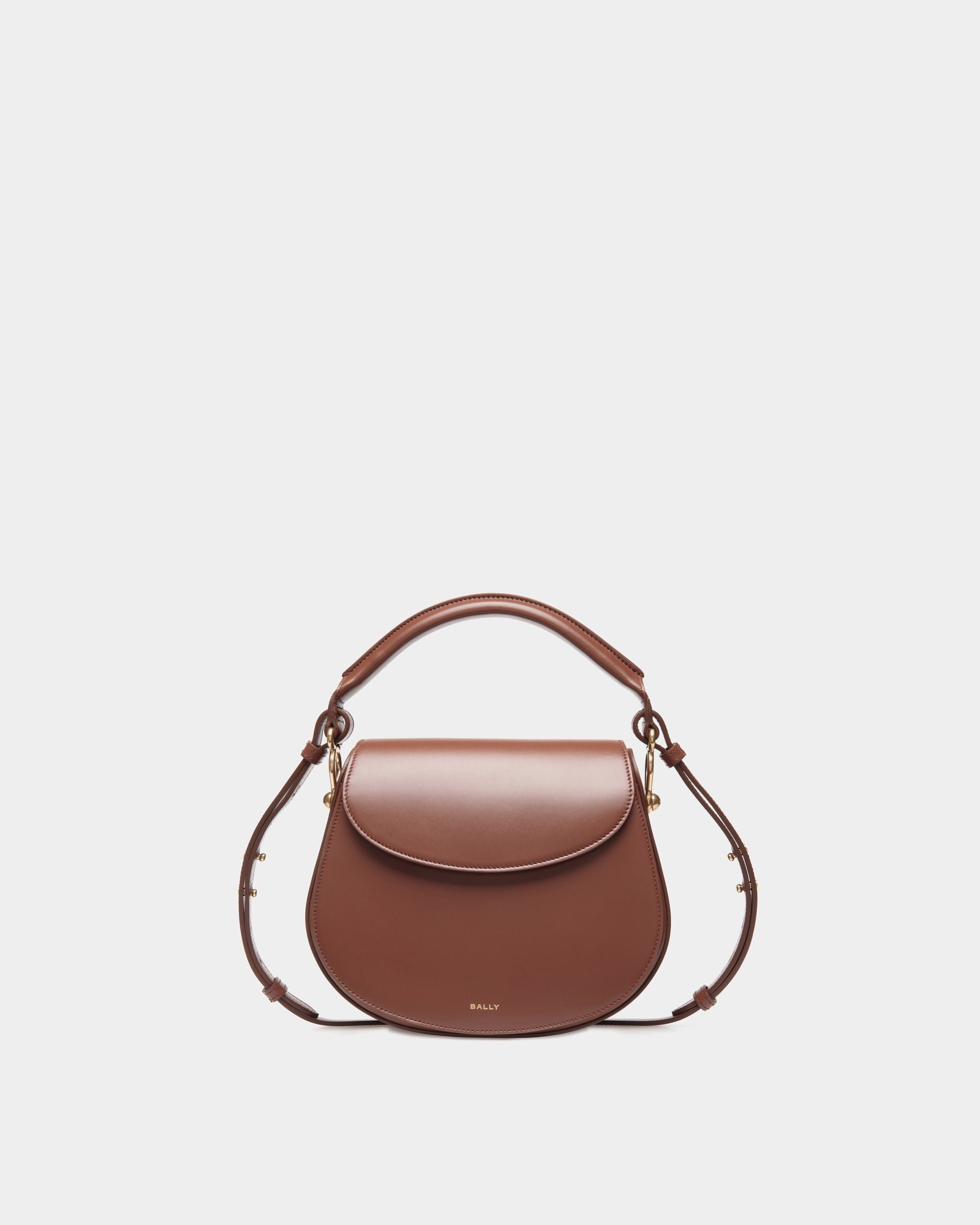 Sac À Bandoulière Lune En Cuir Marron - Femme - Bally - 01