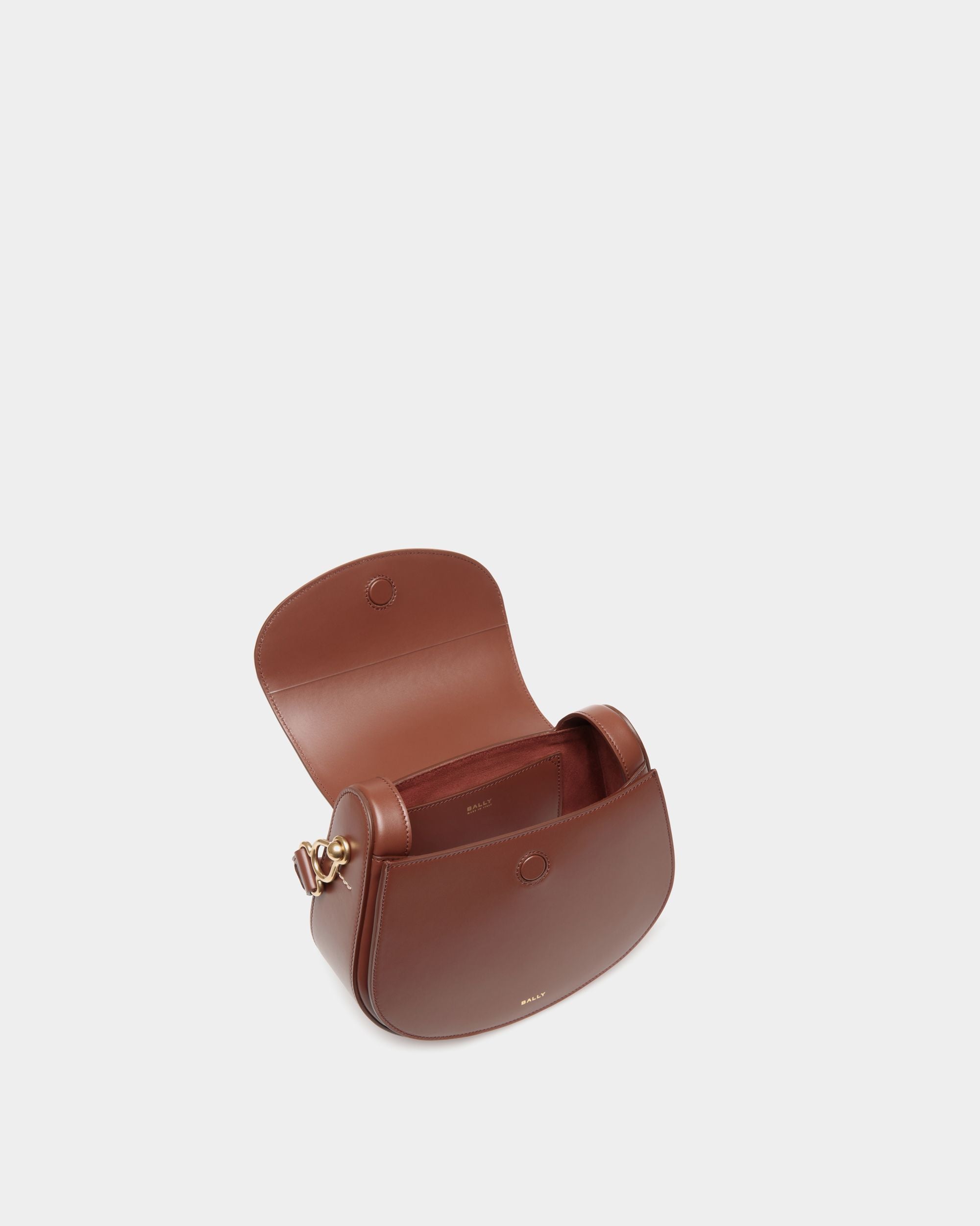 Sac À Bandoulière Lune En Cuir Marron - Femme - Bally - 05