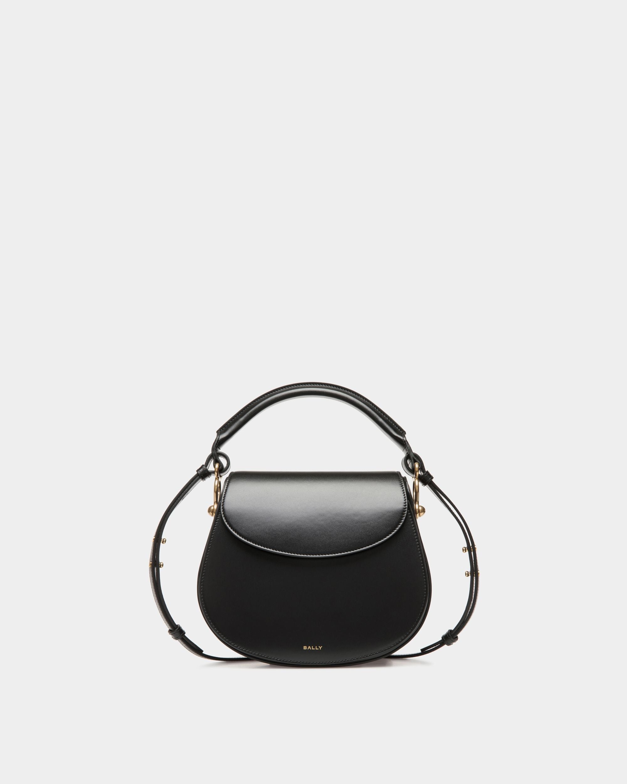 Sac À Bandoulière Lune En Cuir Noir - Femme - Bally - 01