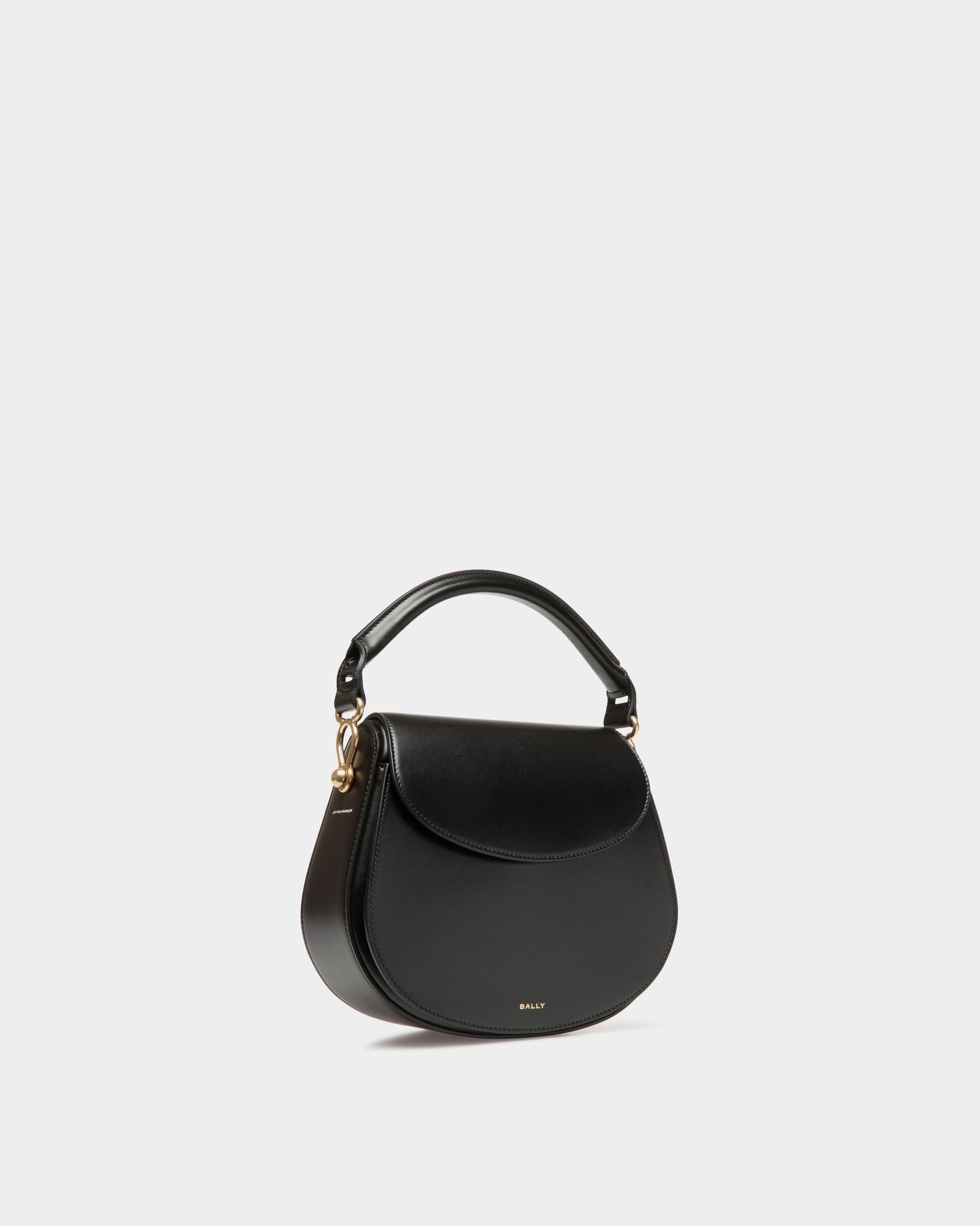 Sac À Bandoulière Lune En Cuir Noir - Femme - Bally - 04