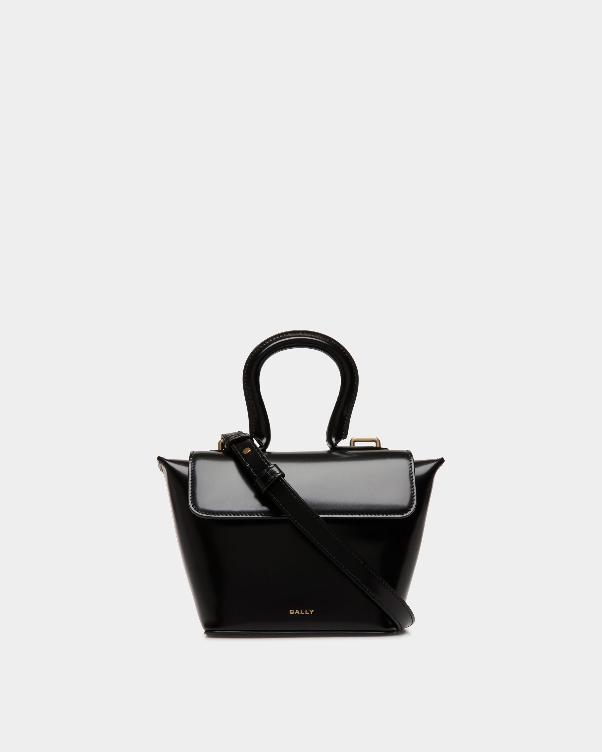 Belle Minibag In Black Brushed Leather - Femme - Bally - 01