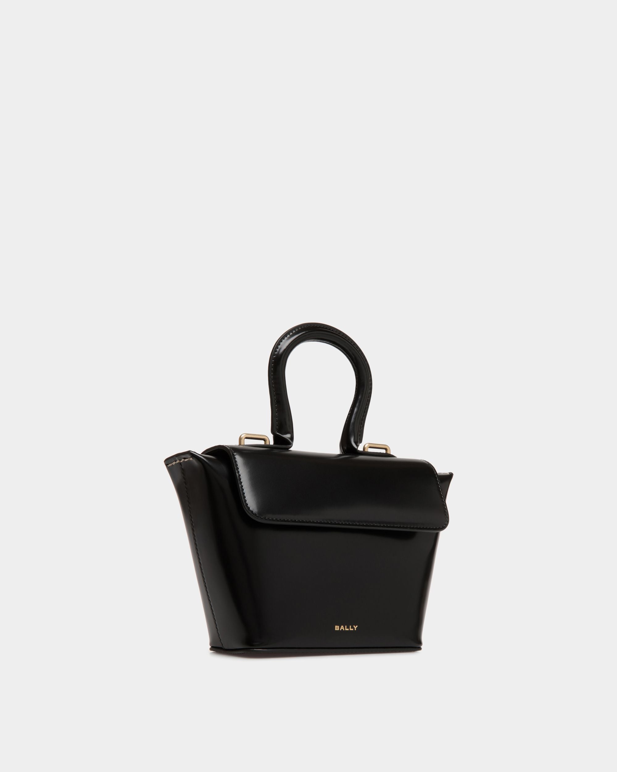 Belle Minibag In Black Brushed Leather - Femme - Bally - 04