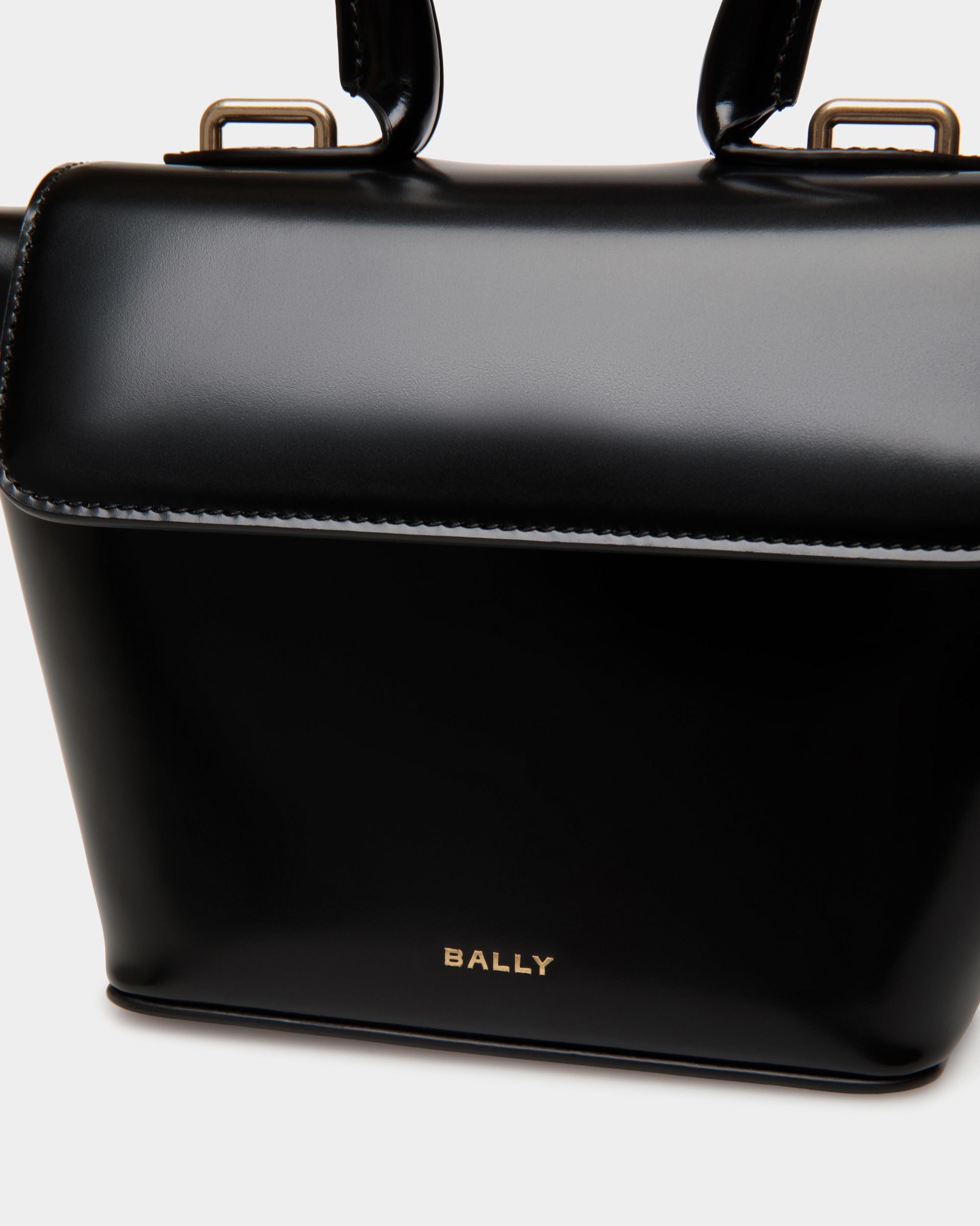 Belle Minibag In Black Brushed Leather - Femme - Bally - 06