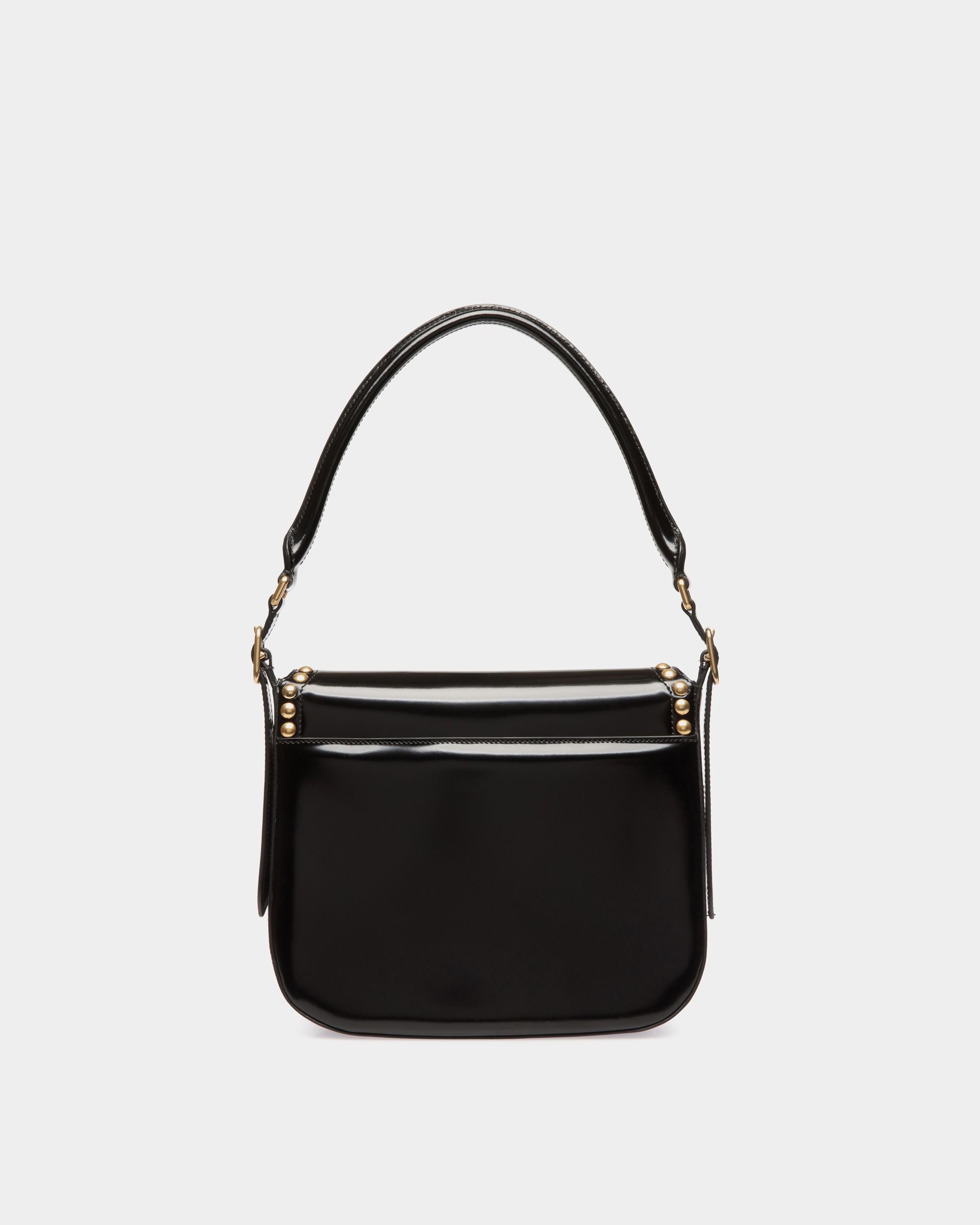 Sac À Bandoulière Beckett En Cuir Noir Avec Clous - Femme - Bally - 03