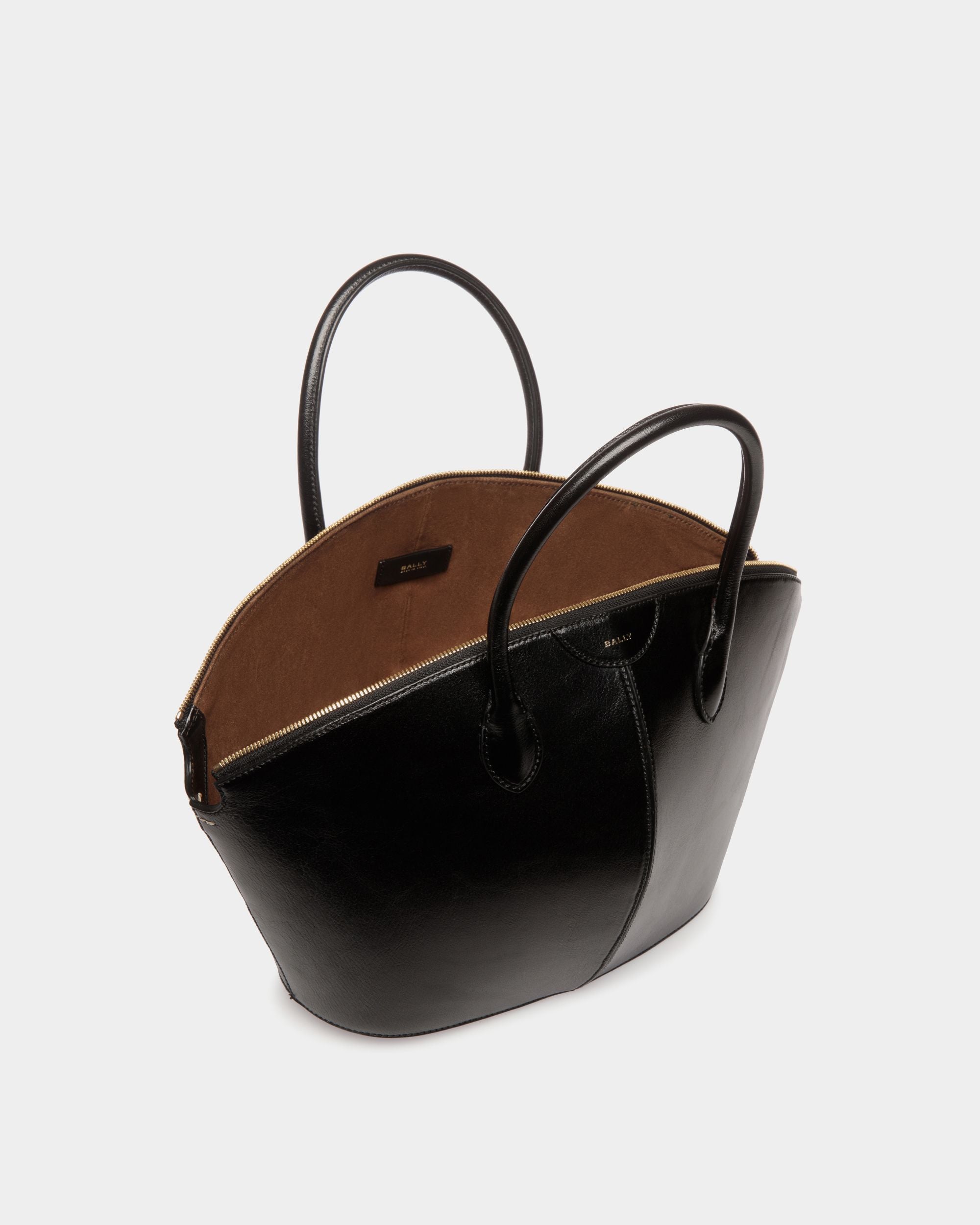 Sac À Anse Supérieure Belle En Cuir Noir - Femme - Bally - 05