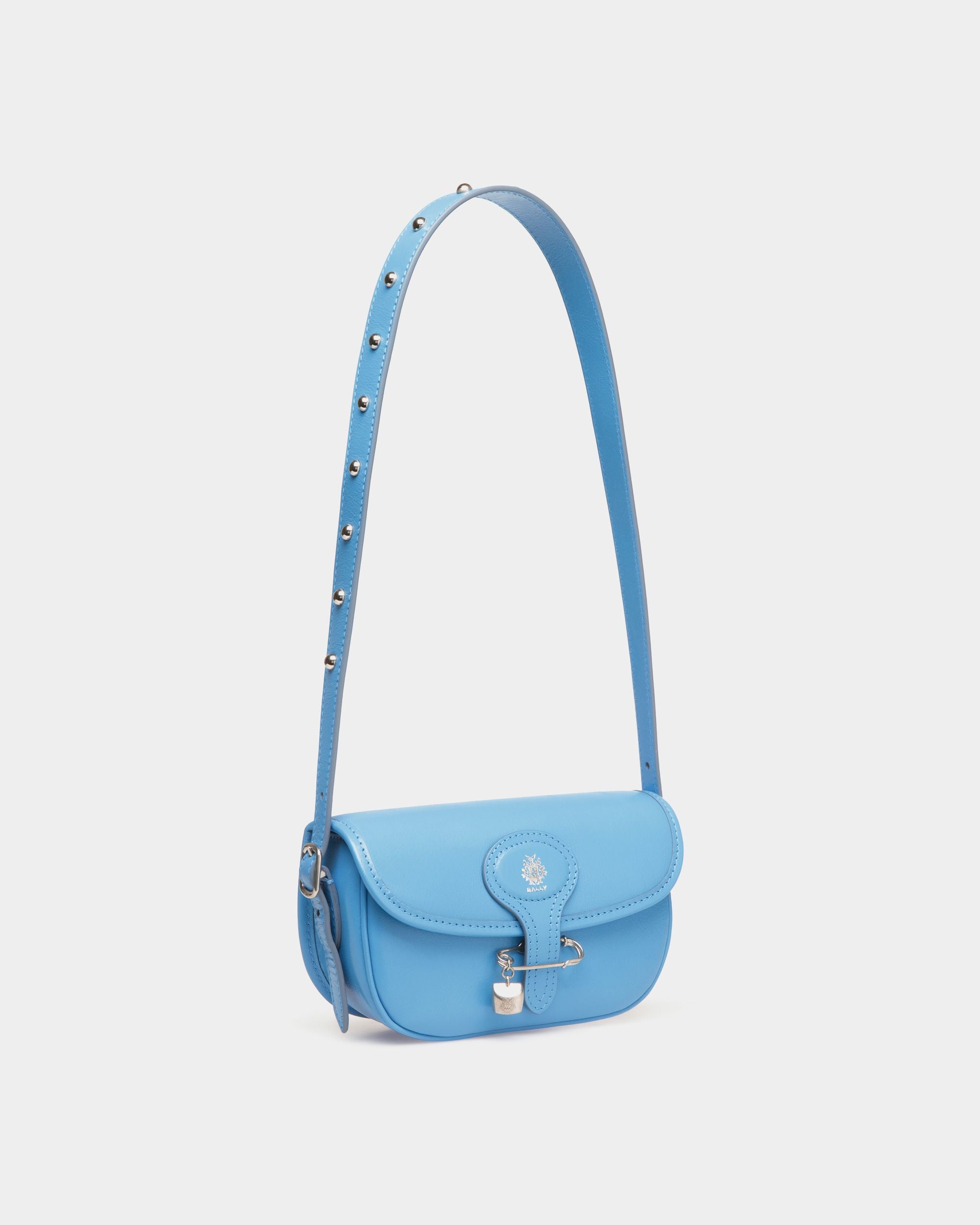 Minisac Beckett En Cuir Bleu Avec Bally Pin - Femme - Bally - 04