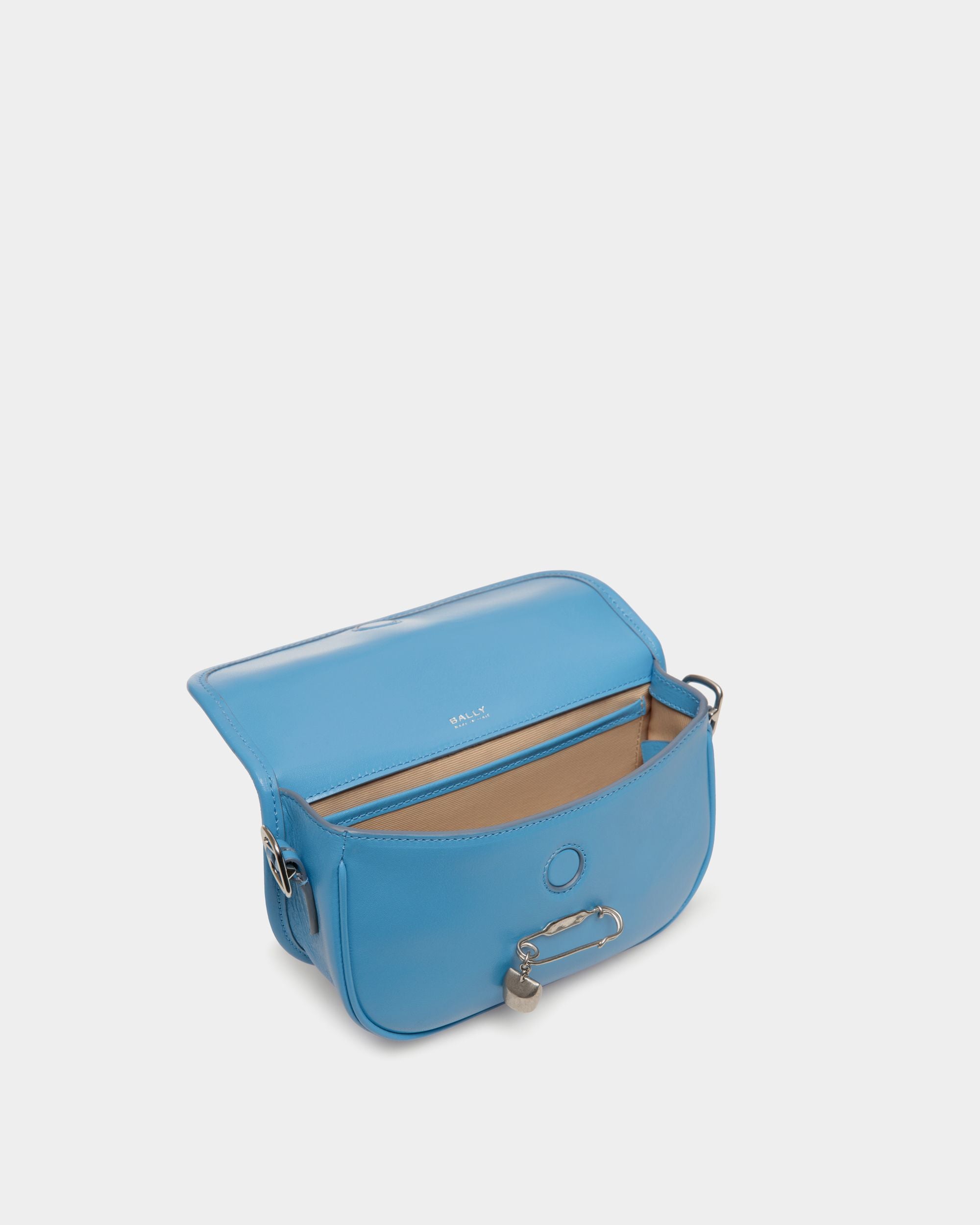 Minisac Beckett En Cuir Bleu Avec Bally Pin - Femme - Bally - 05