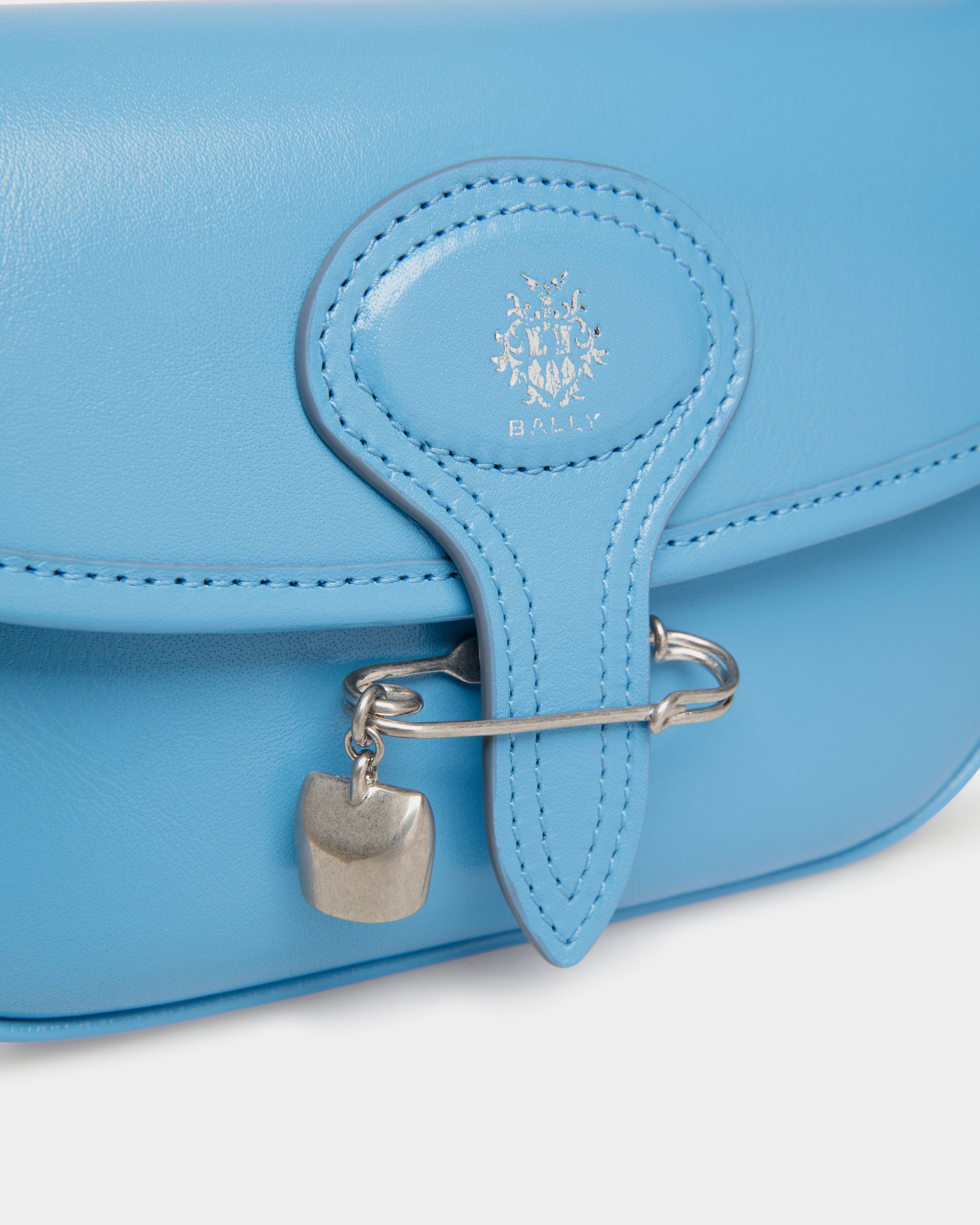 Minisac Beckett En Cuir Bleu Avec Bally Pin - Femme - Bally - 06