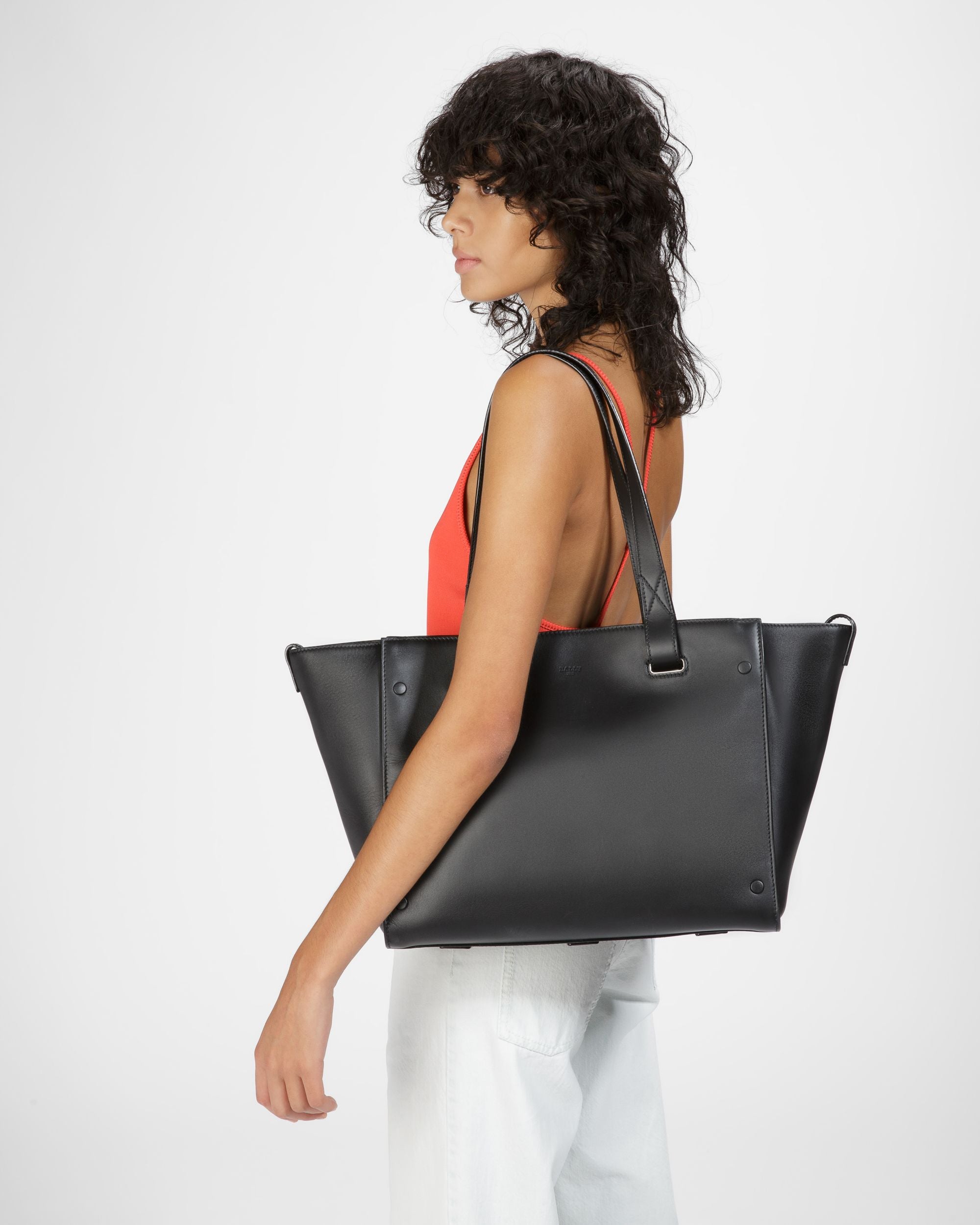 Arystea Fourre-tout En Cuir Noir - Femme - Bally - 10