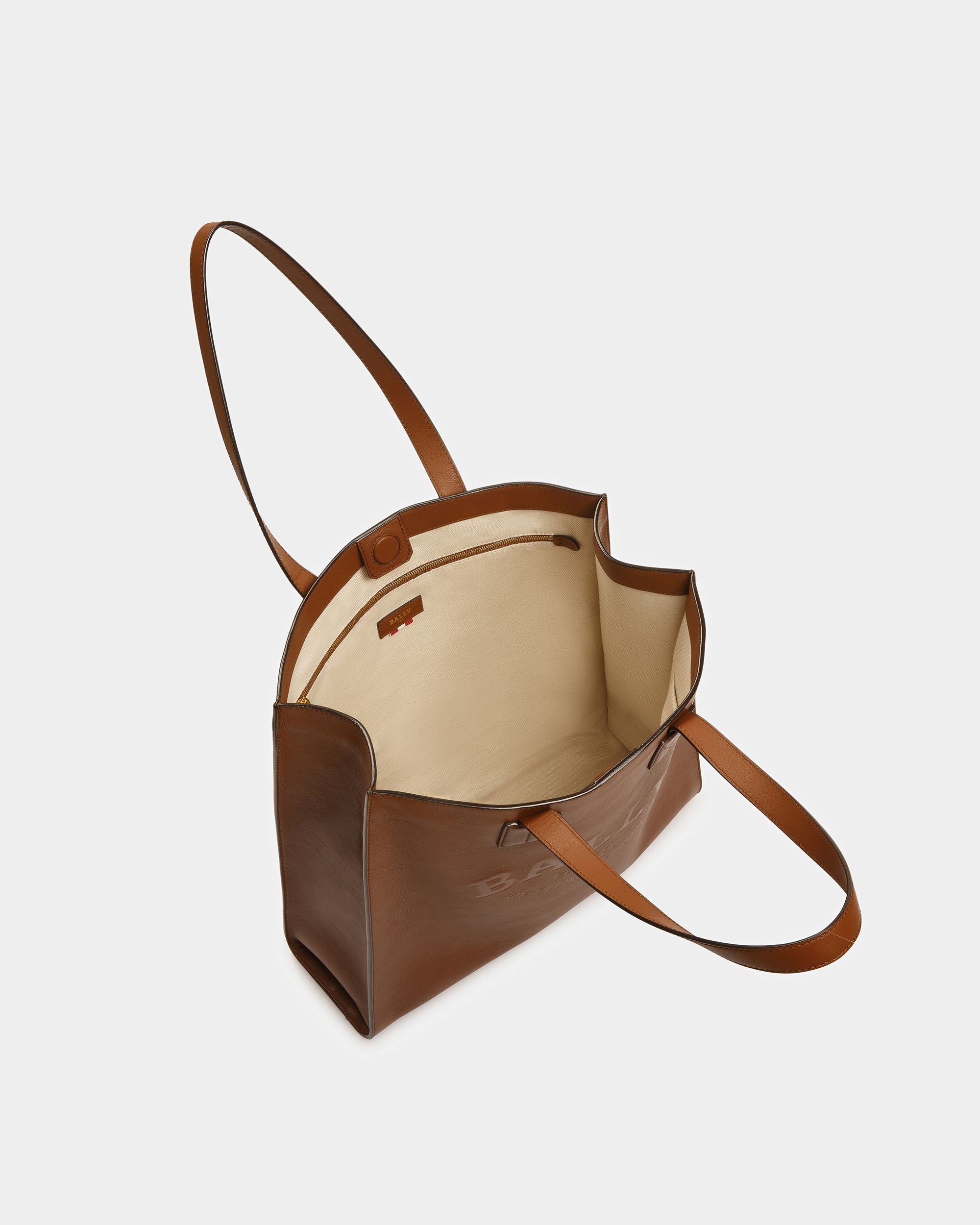 Crystalia Fourre-tout En Cuir Marron - Femme - Bally - 04