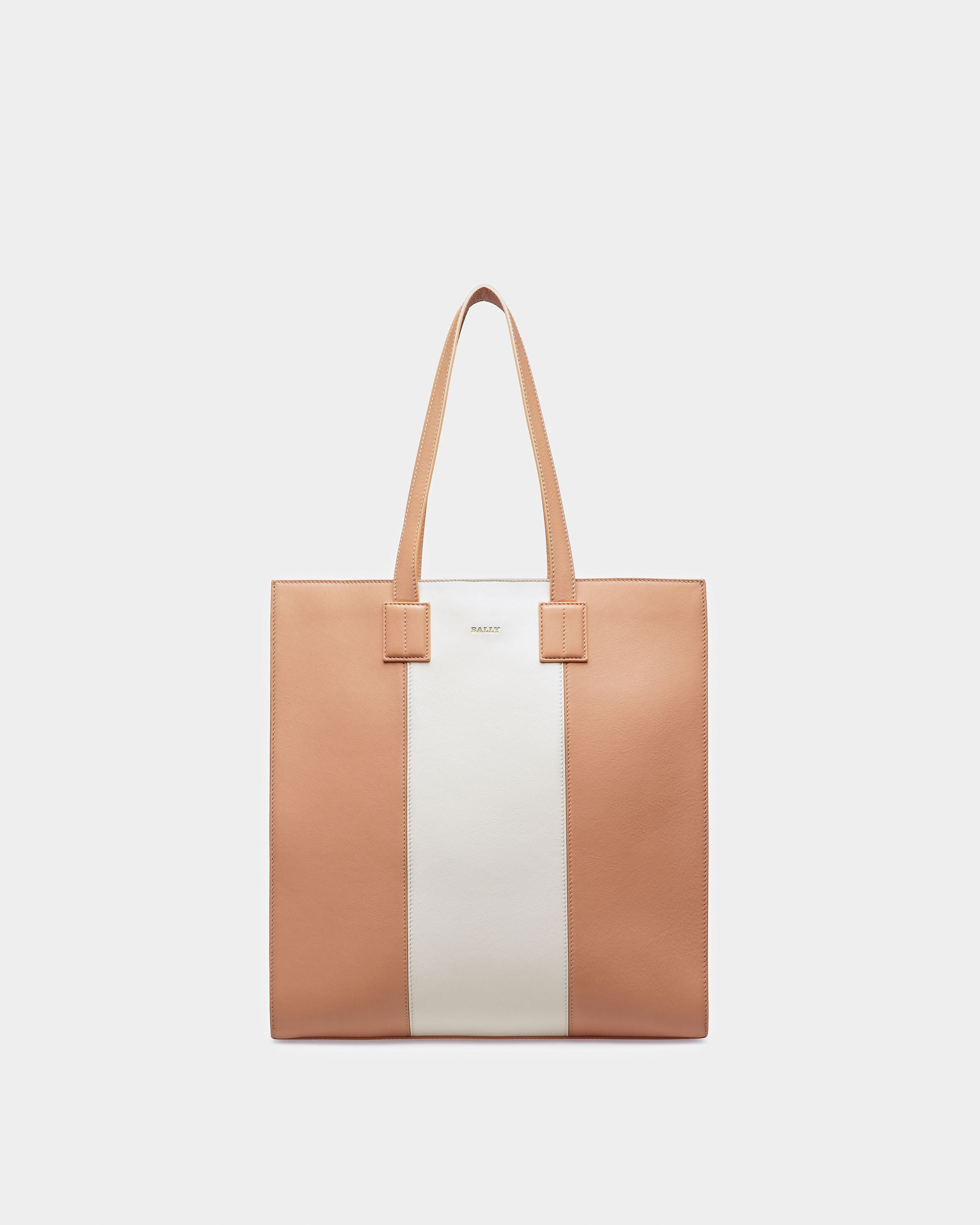 Crystalia Fourre-tout En Cuir Pêche Et Ivoire - Femme - Bally - 01