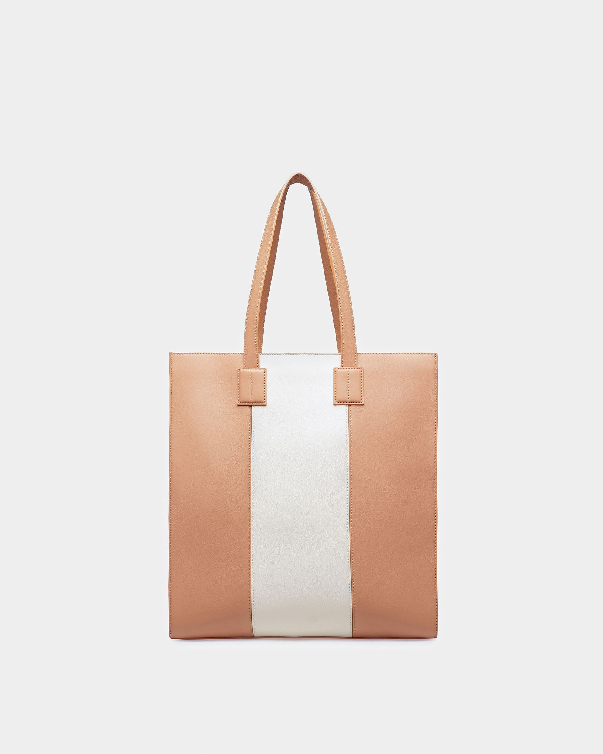 Crystalia Fourre-tout En Cuir Pêche Et Ivoire - Femme - Bally - 03